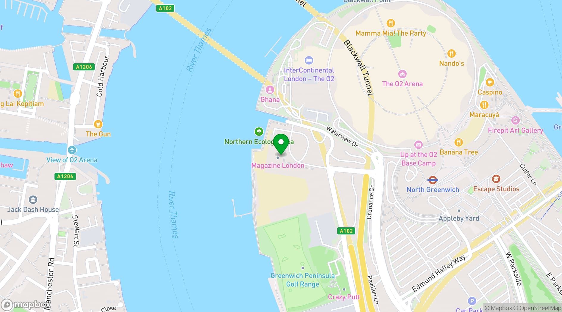 Map showing Magazine London