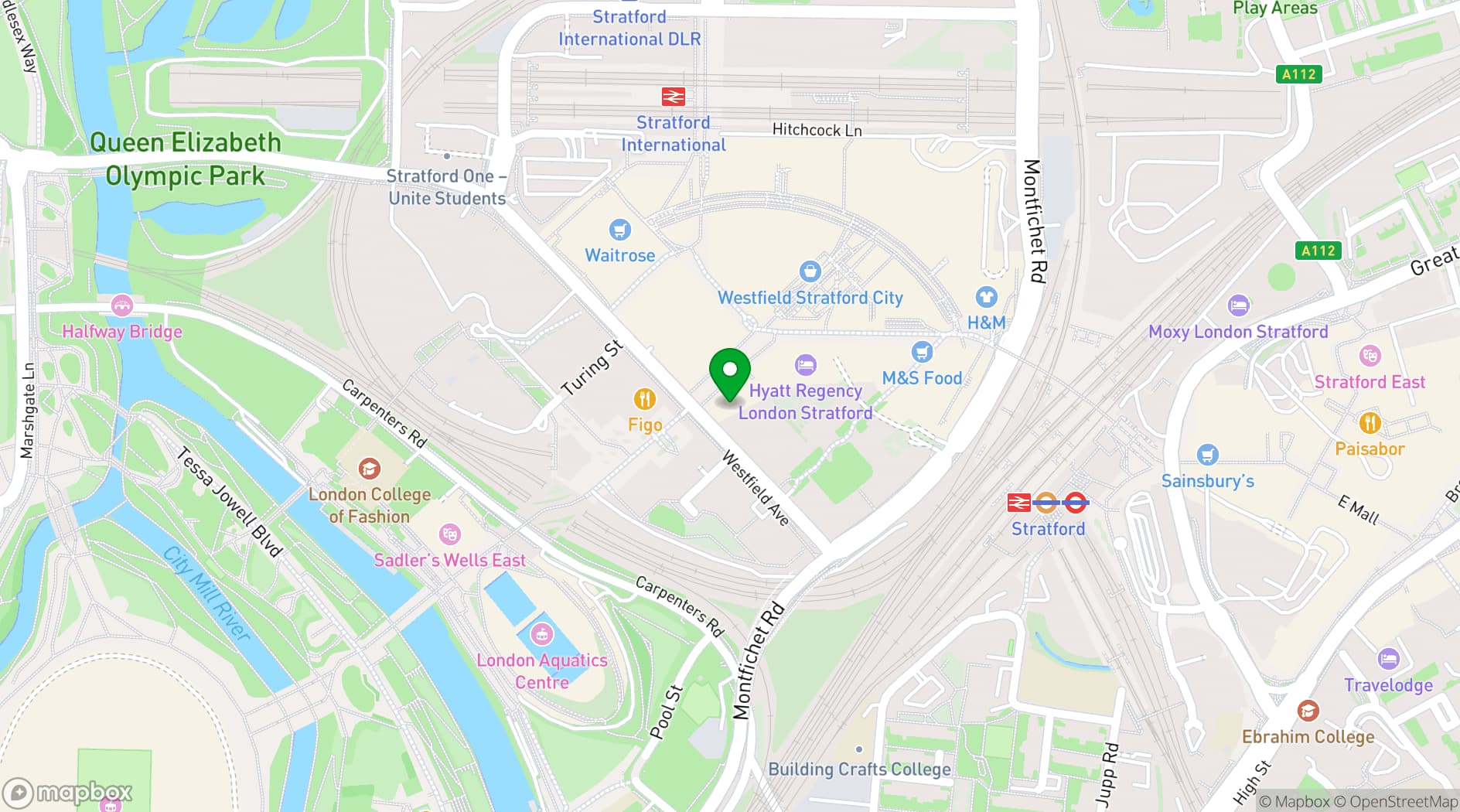 Map showing Cabana Stratford