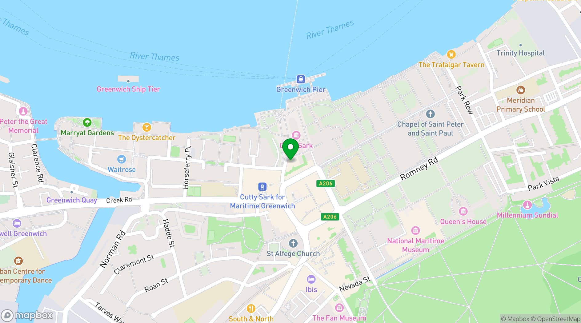 Map showing The Gipsy Moth