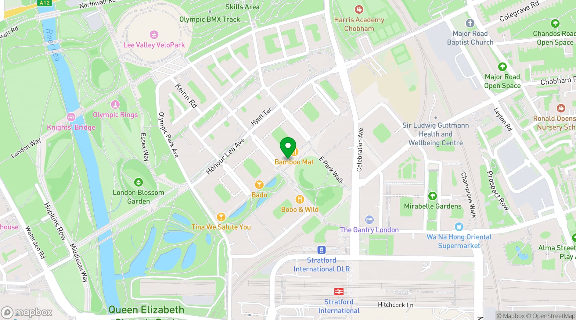 Map showing Chop Shop