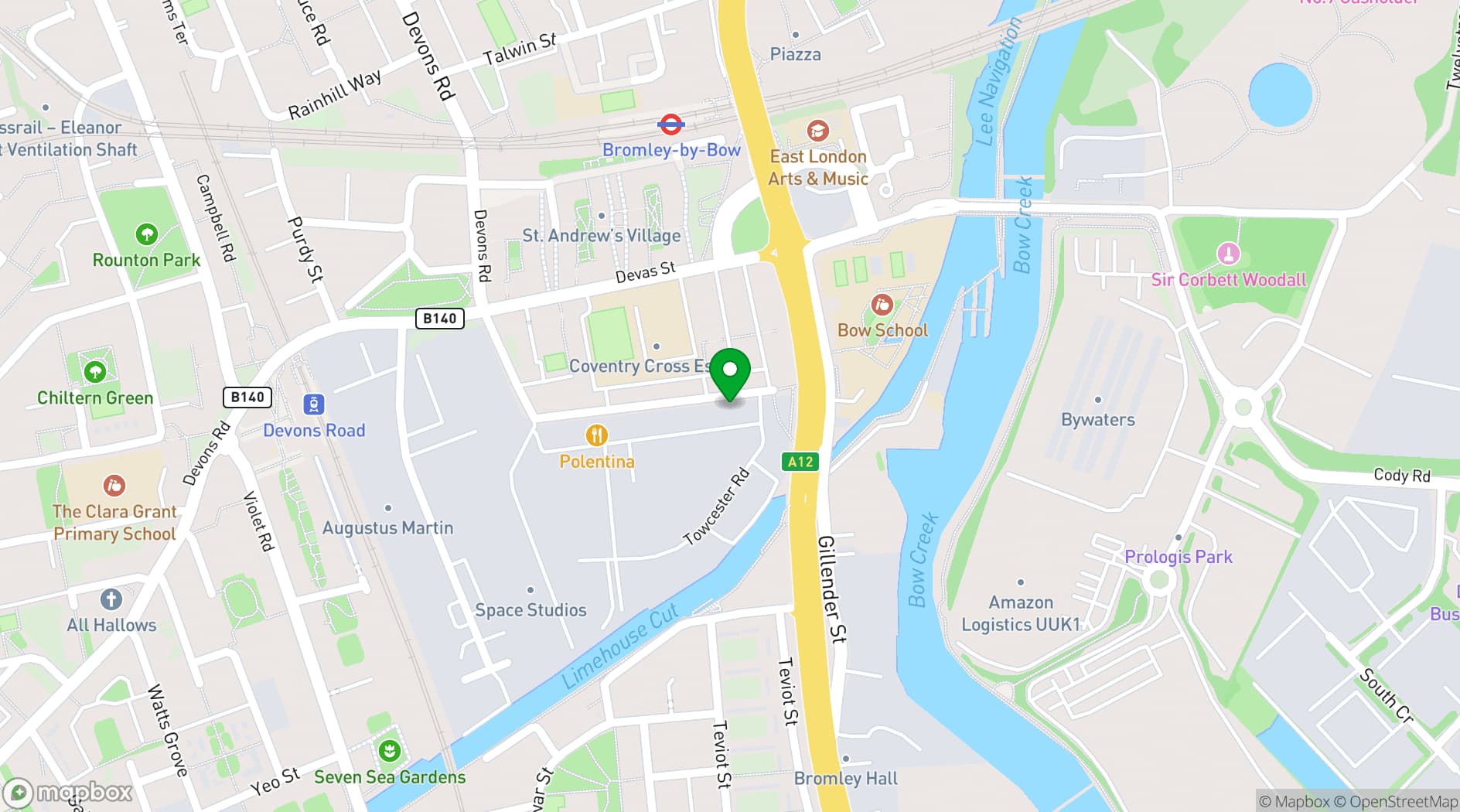 Map showing AUDIO REHAB RECORDINGS