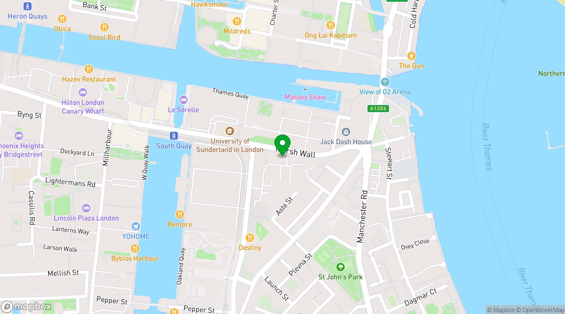 Map showing Training Rooms - Skylines Village