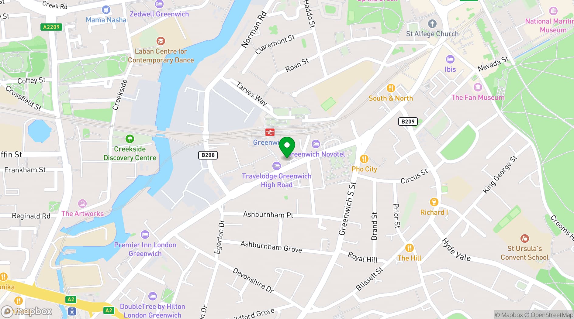 Map showing Davy's Wine Vaults