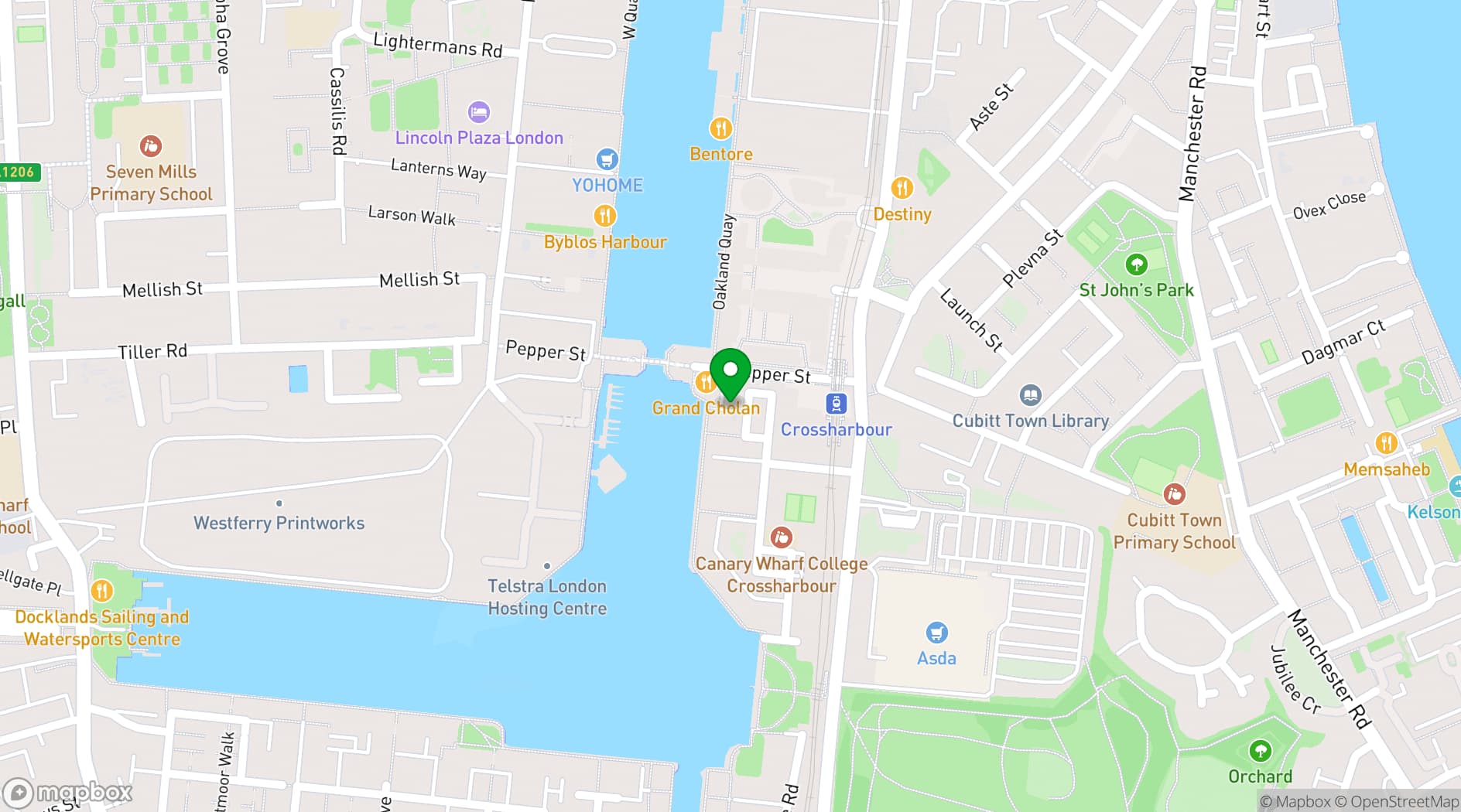 Map showing Grand Cholan