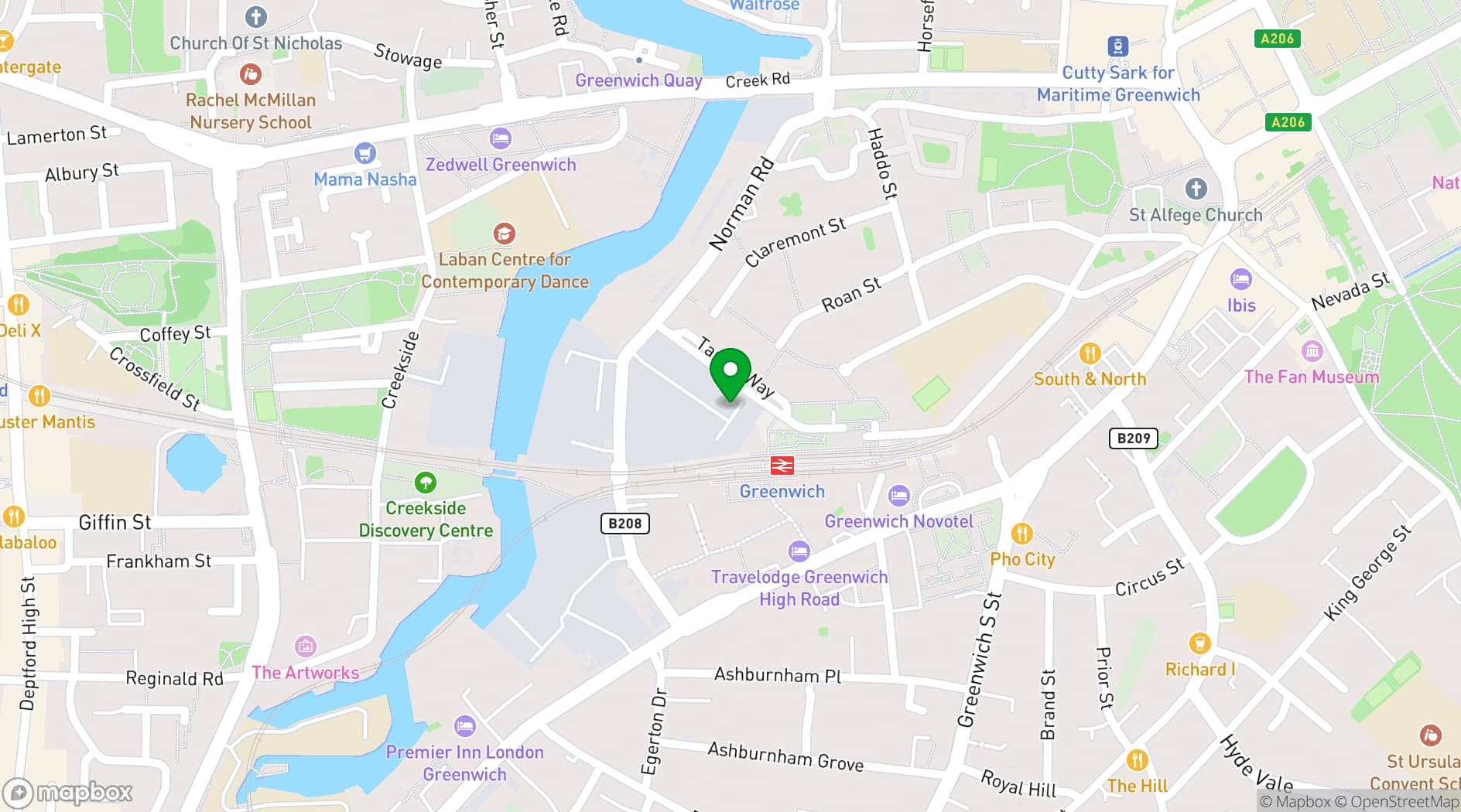 Map showing Tribe Urban Studio - The Zone