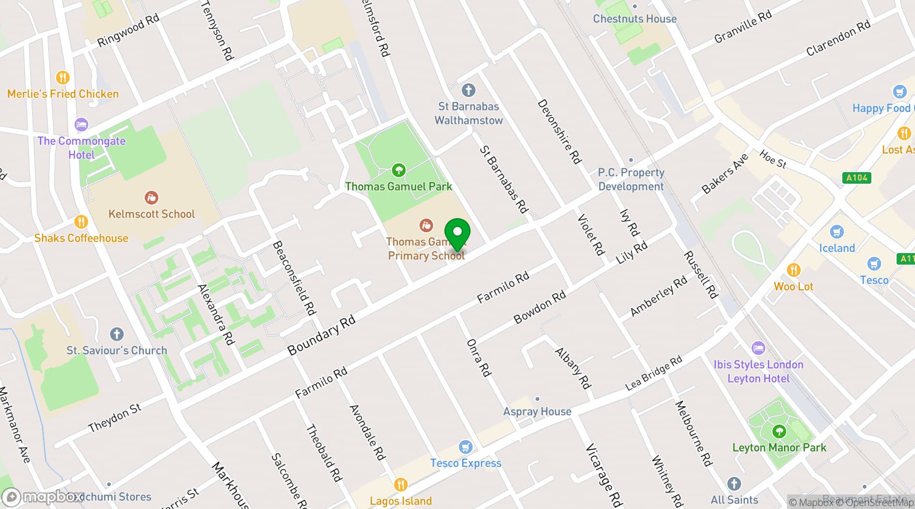 Map showing The Rock Event Space