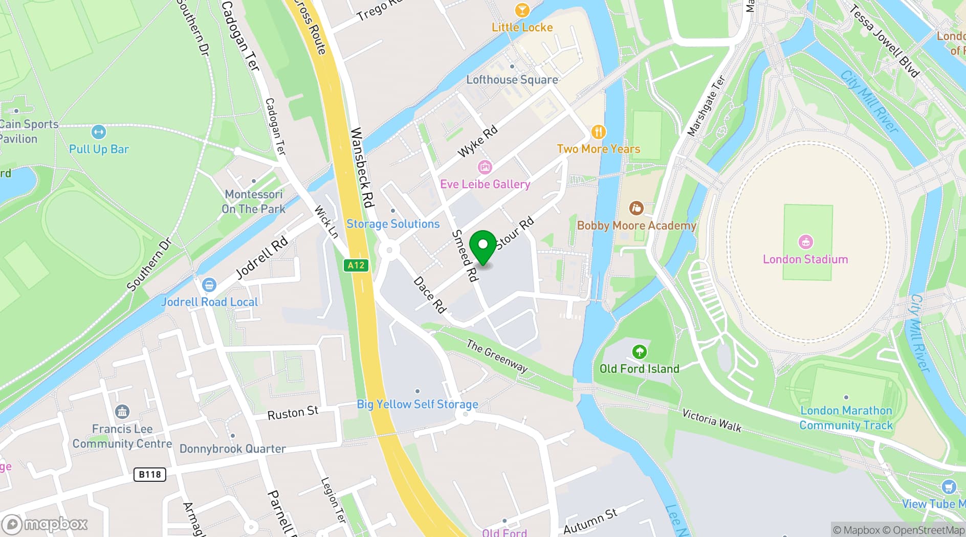 Map showing Shaes London