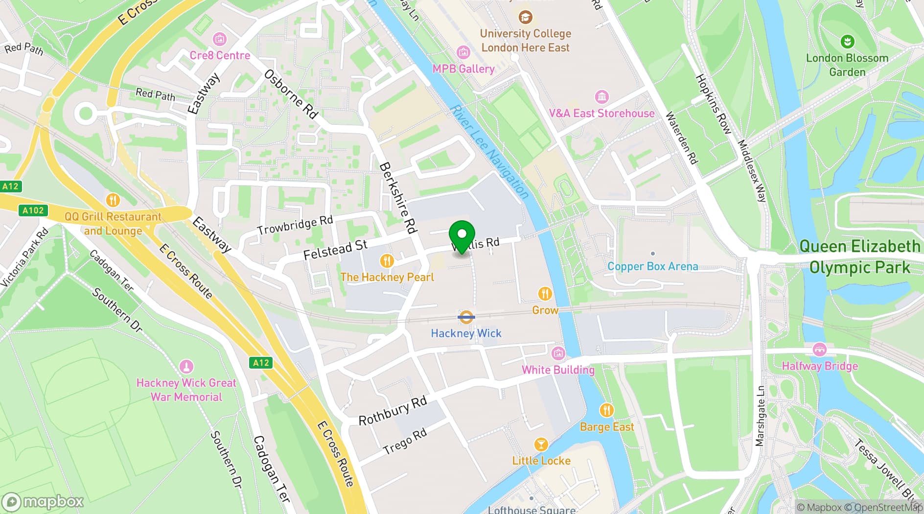 Map showing Formerly Yes Studios