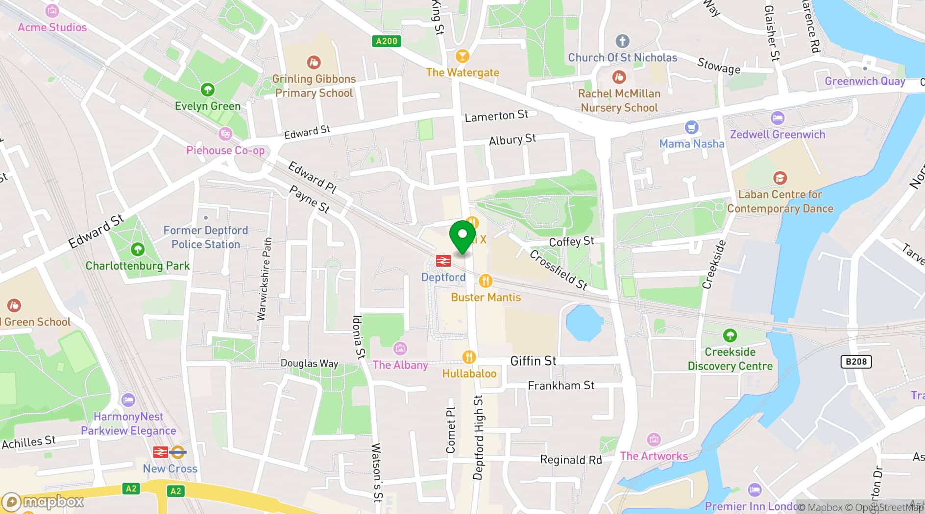 Map showing Badger Badger