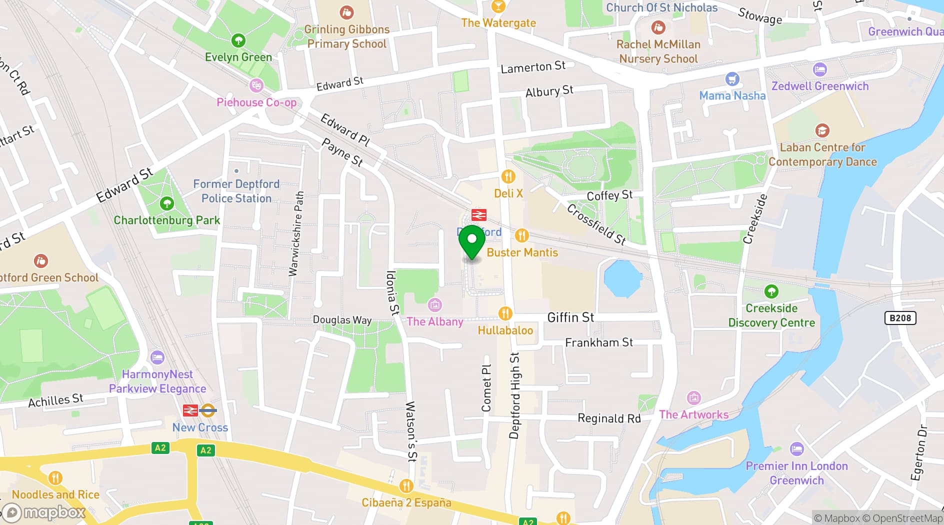 Map showing Fulton's Yard