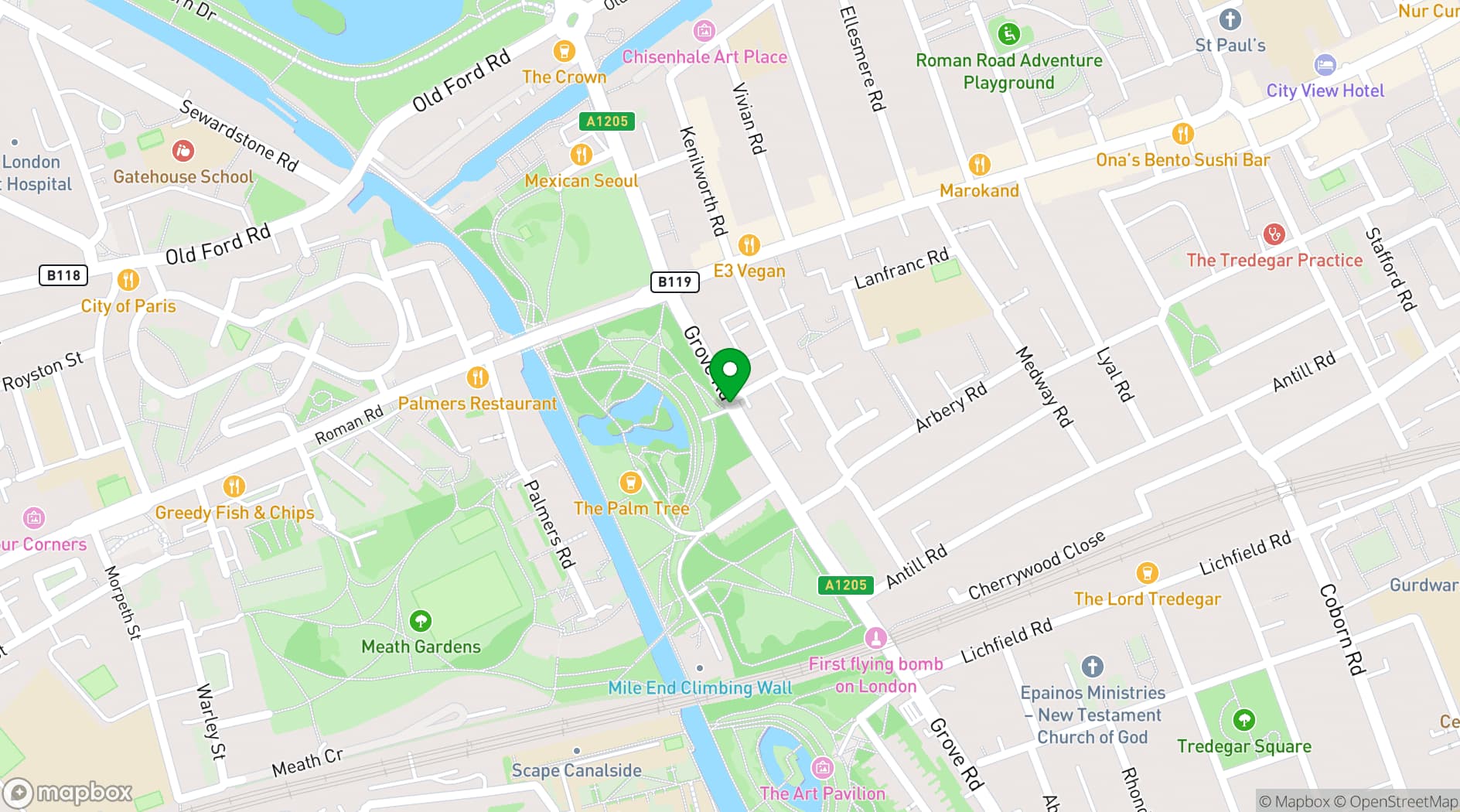 Map showing The Ecology Pavilion