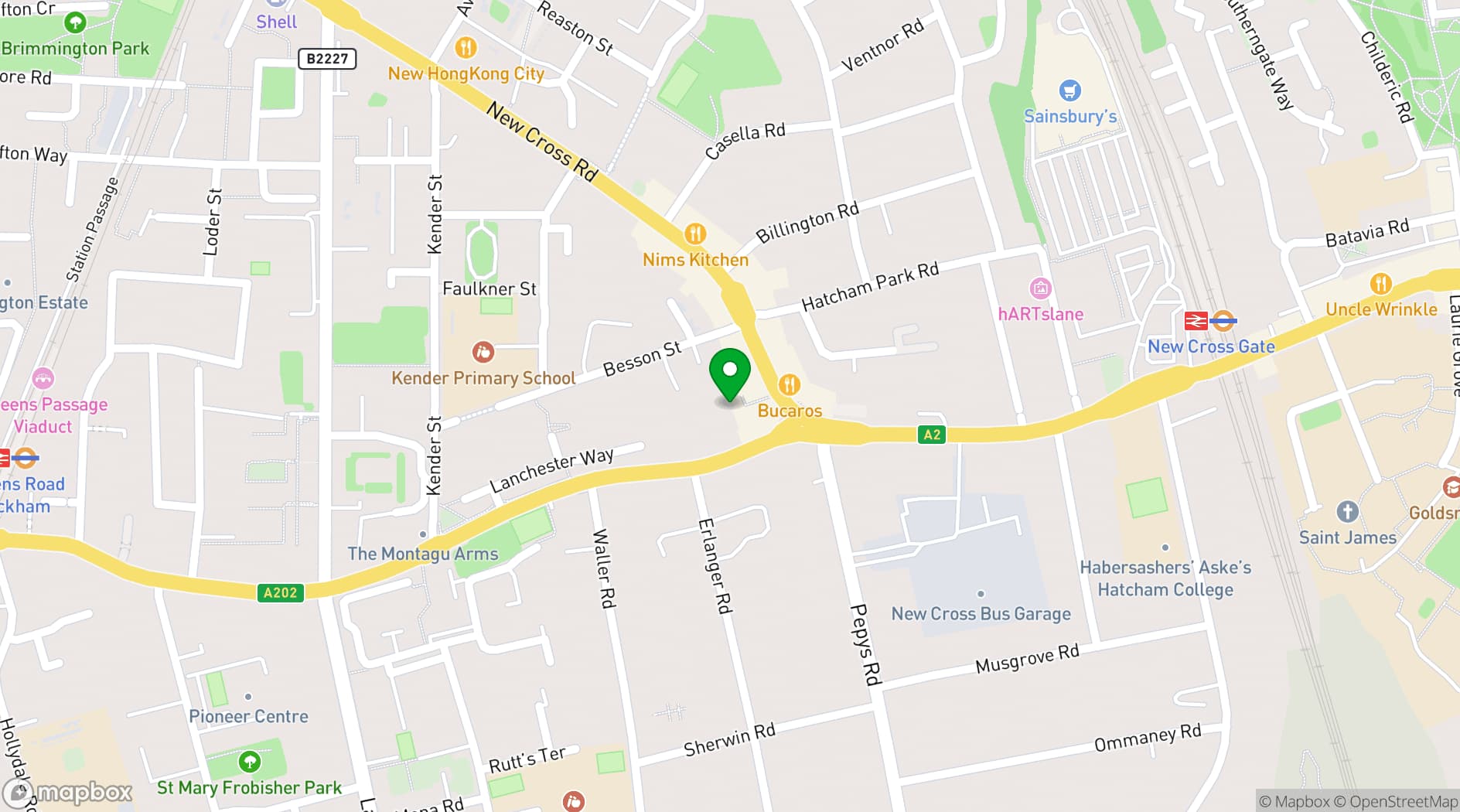 Map showing The Studio