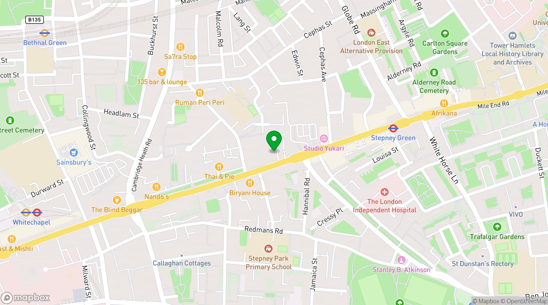 Map showing Genesis Cinema