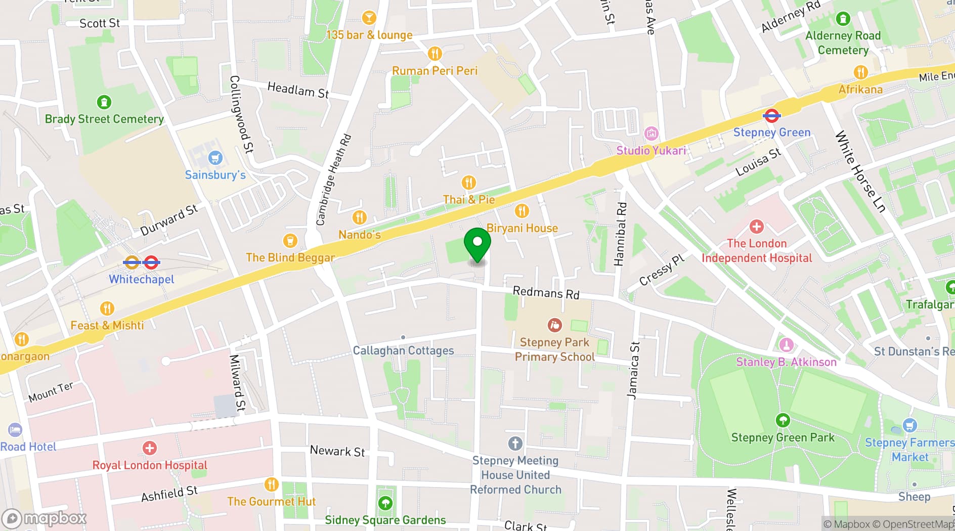 Map showing Mya Events