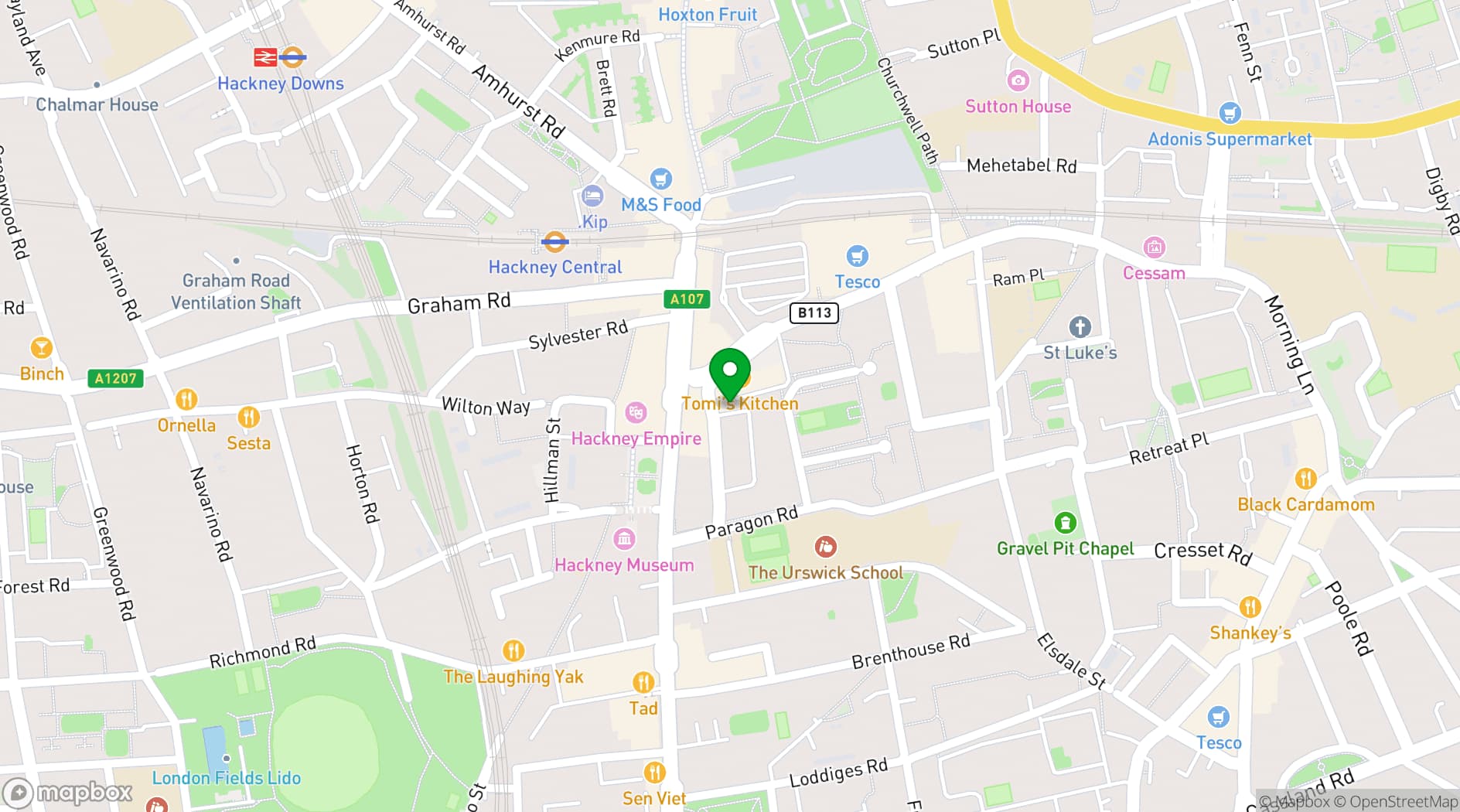 Map showing Moth Club 