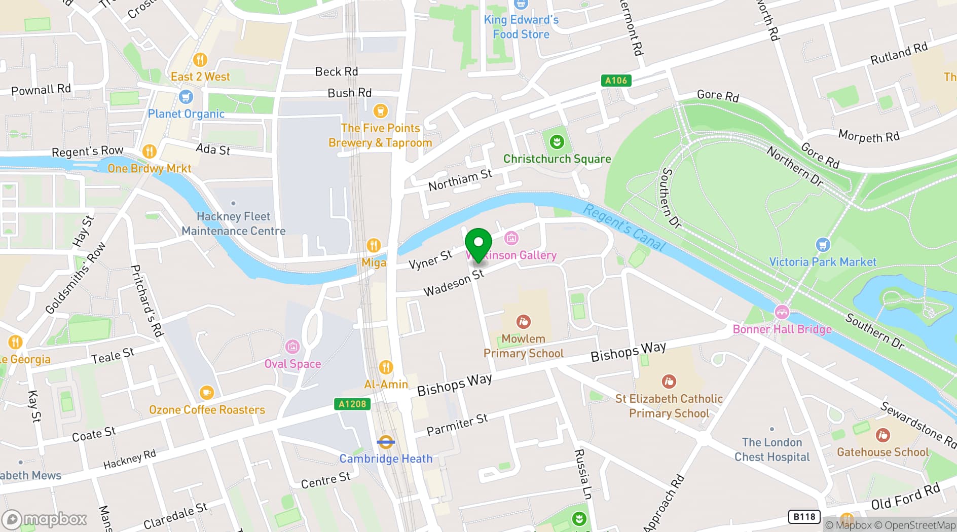 Map showing The Empire Broadcasting Corporation 