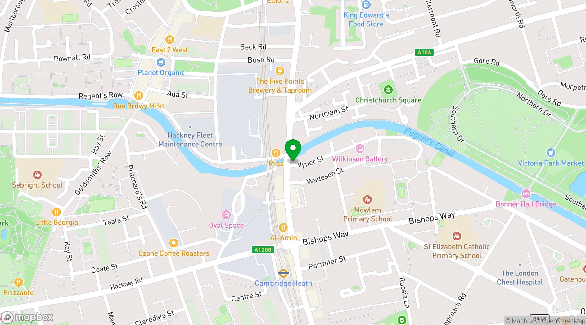 Map showing Ombra
