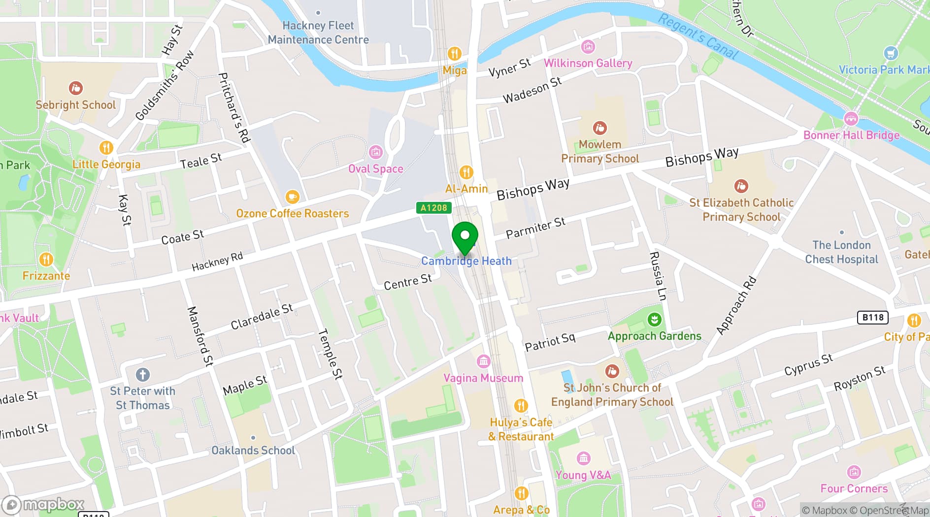 Map showing Yellow Hat Studios