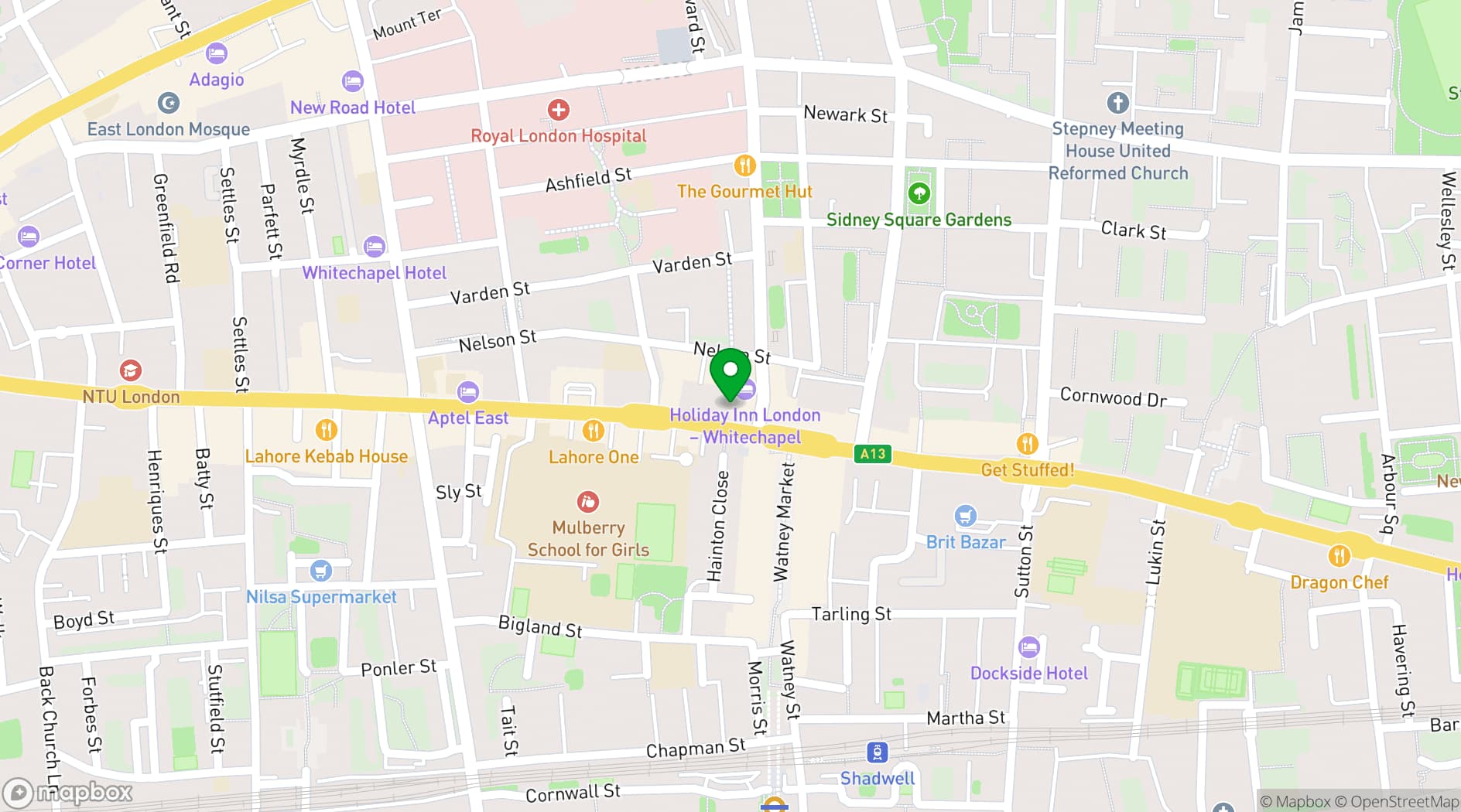 Map showing 4th Floor Studios