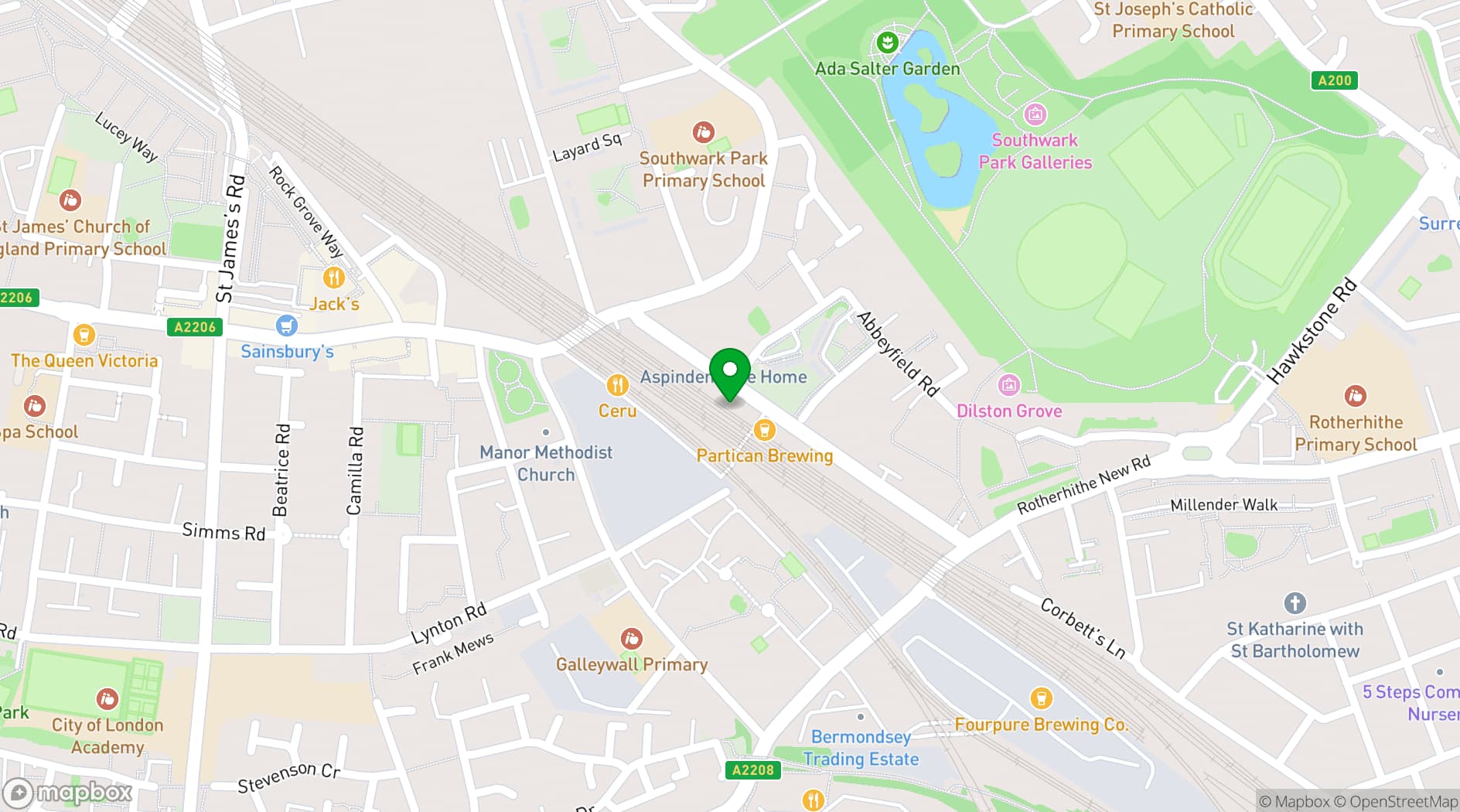 Map showing PAW Patrol London Bus Tour