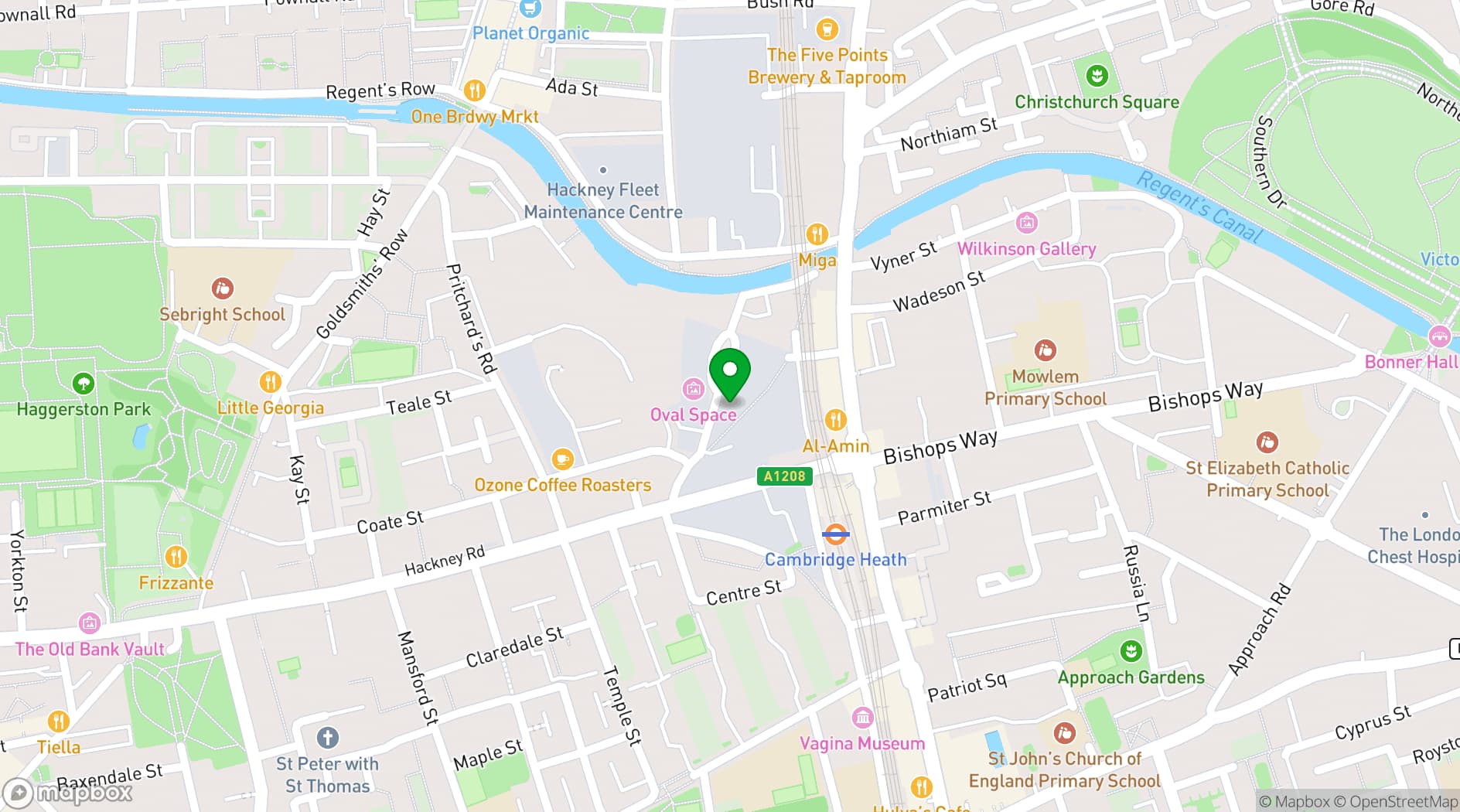 Map showing The Pickle Factory