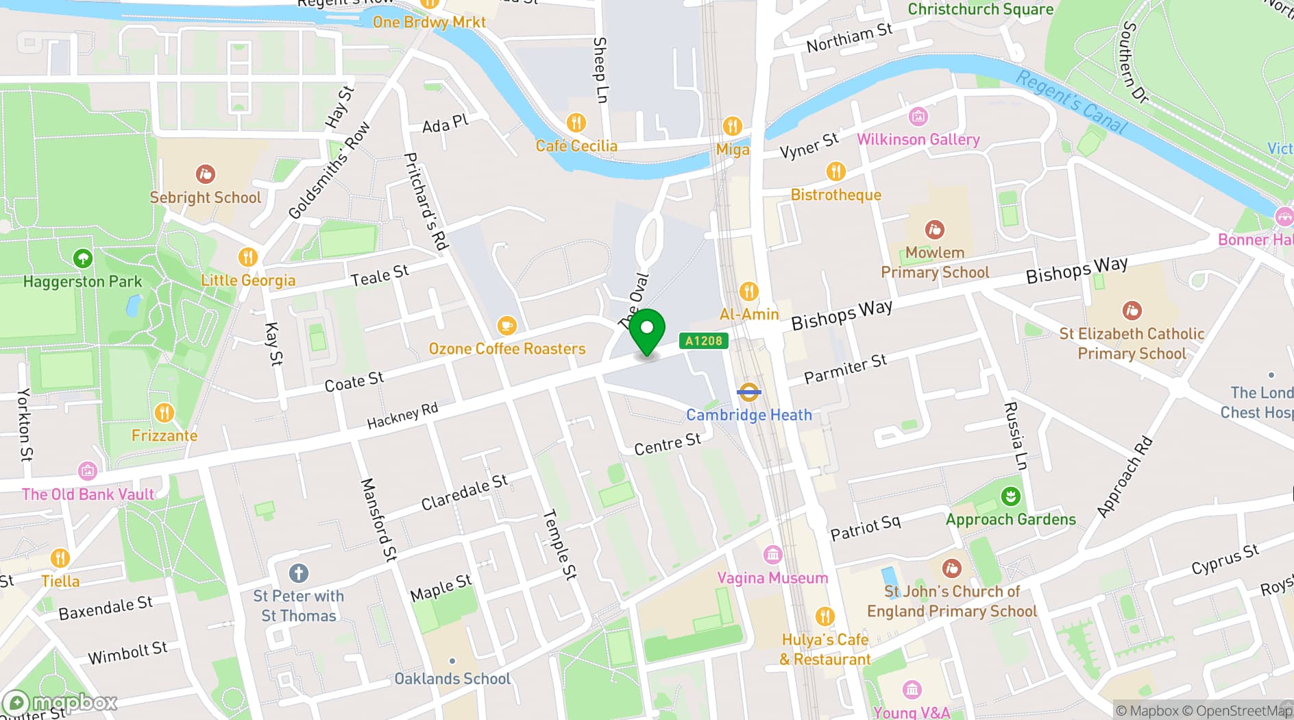 Map showing Apiary Studios