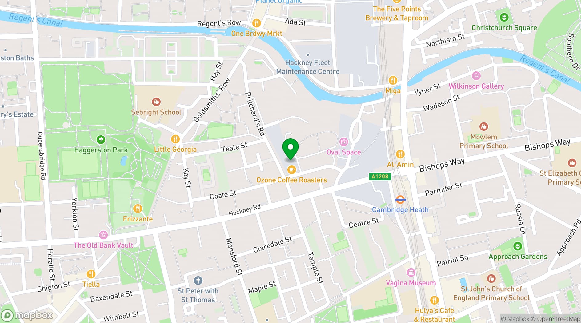 Map showing Fightzone London