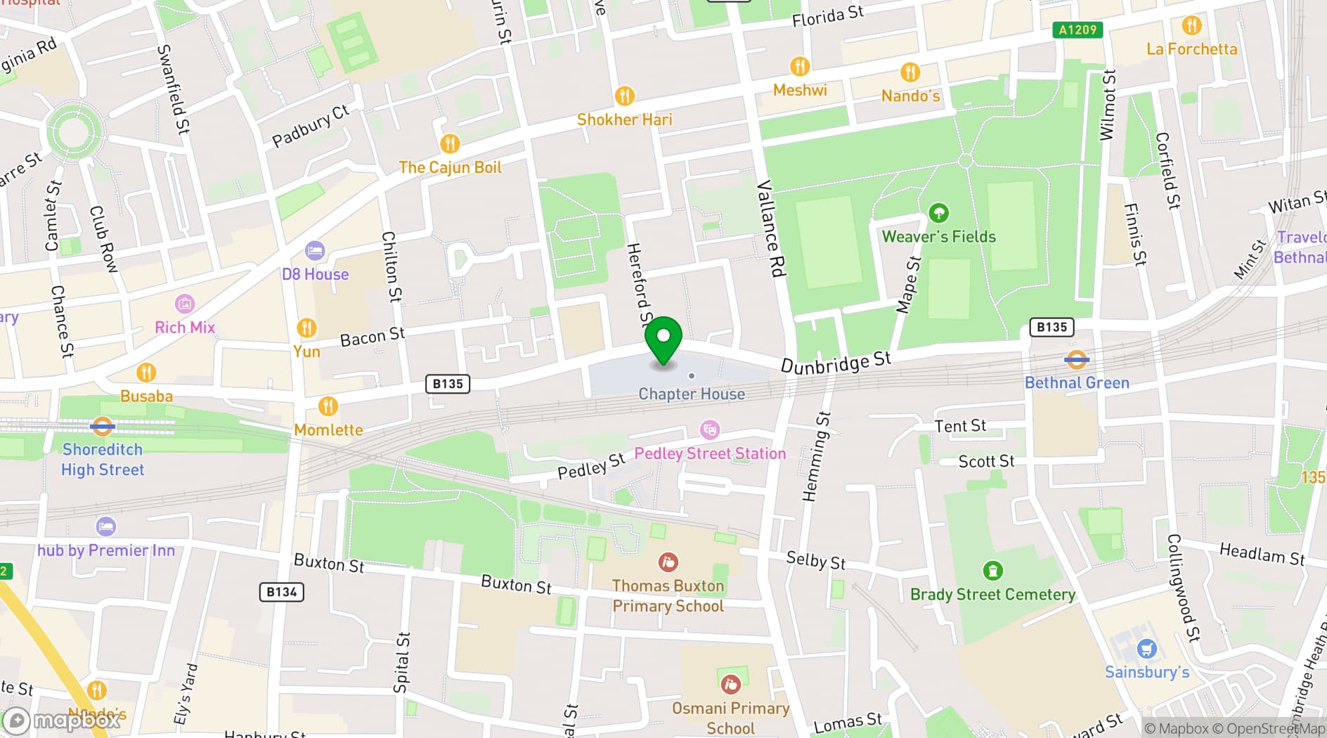Map showing The Atrium London