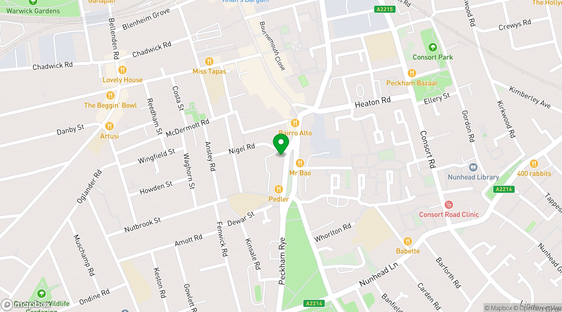 Map showing Omni