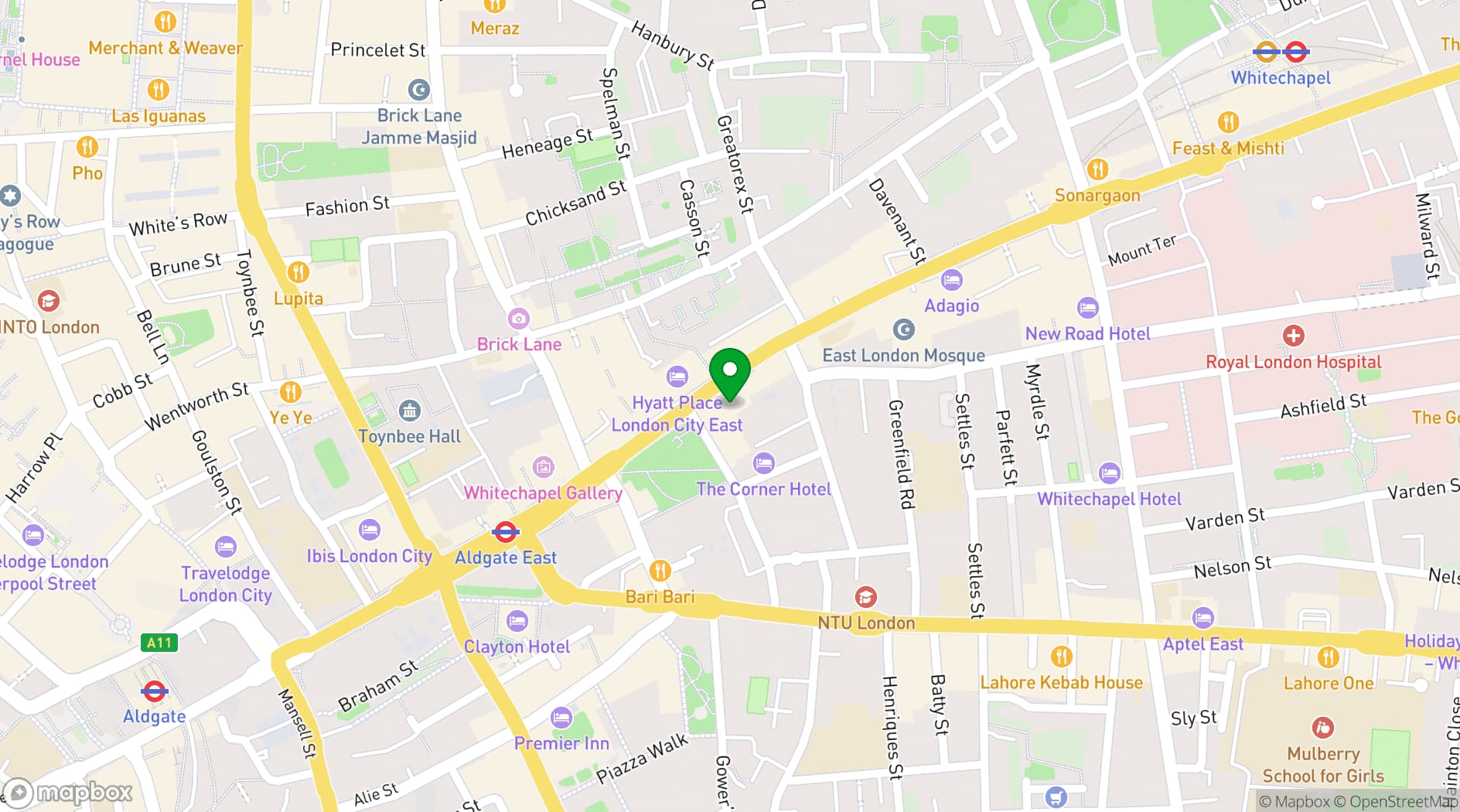 Map showing People's Mission Hall