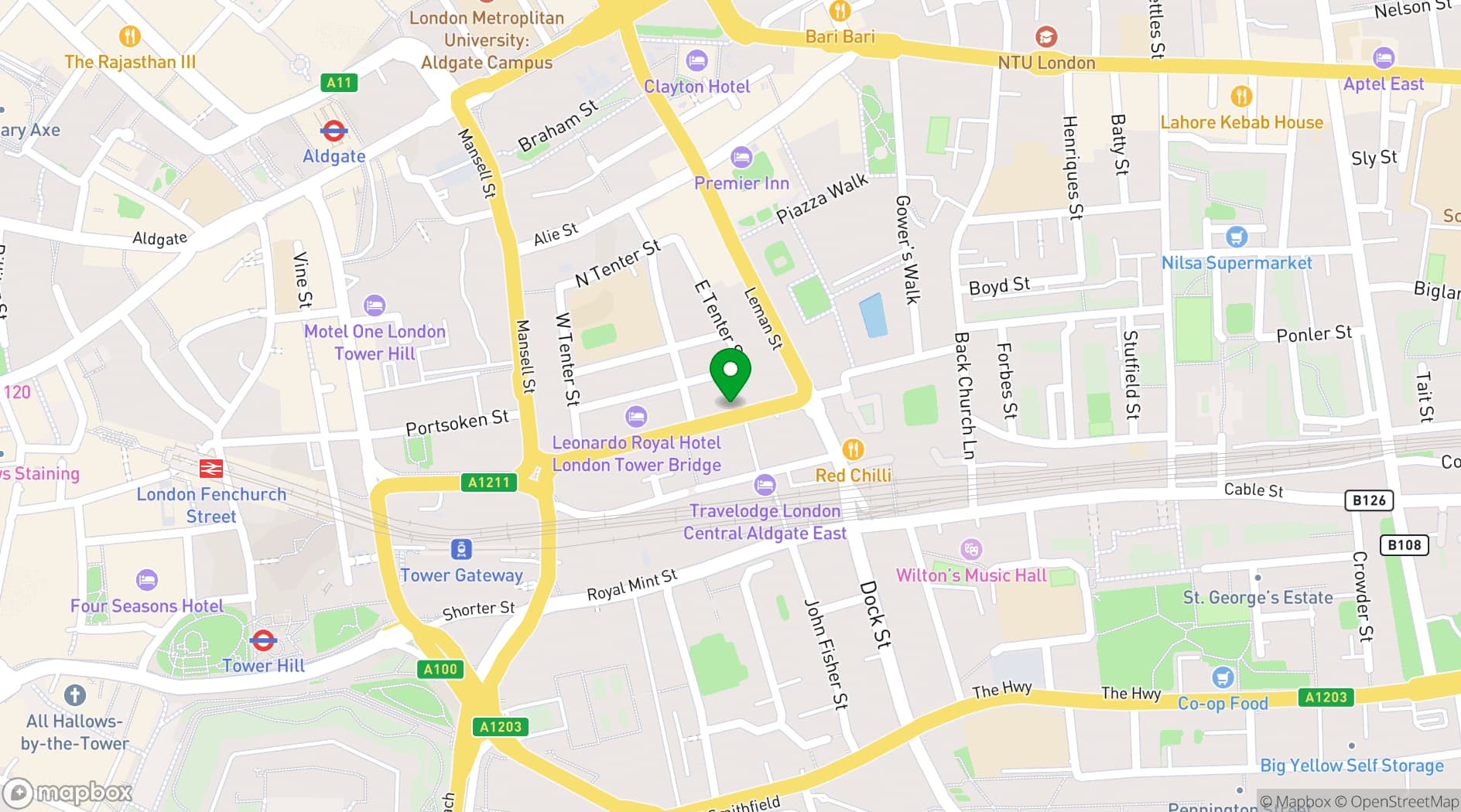 Map showing The Opera 