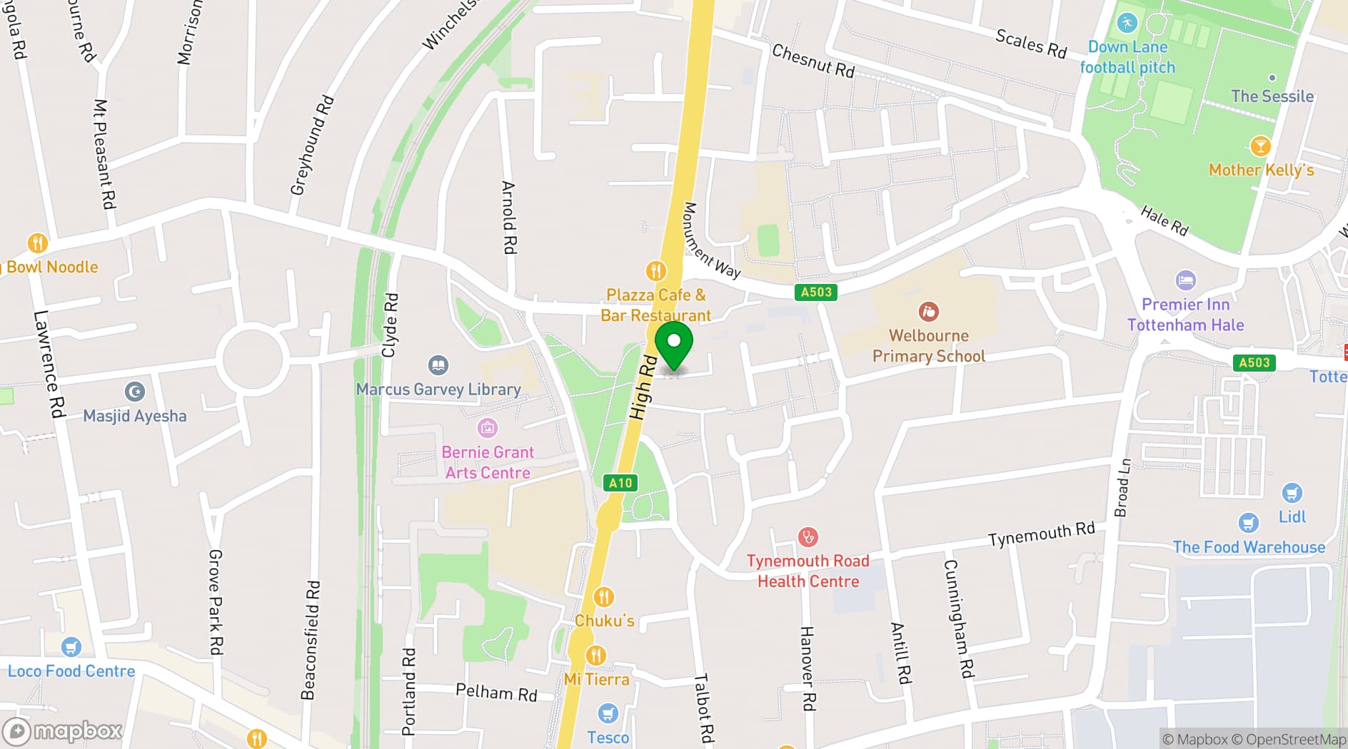 Map showing City of Praise