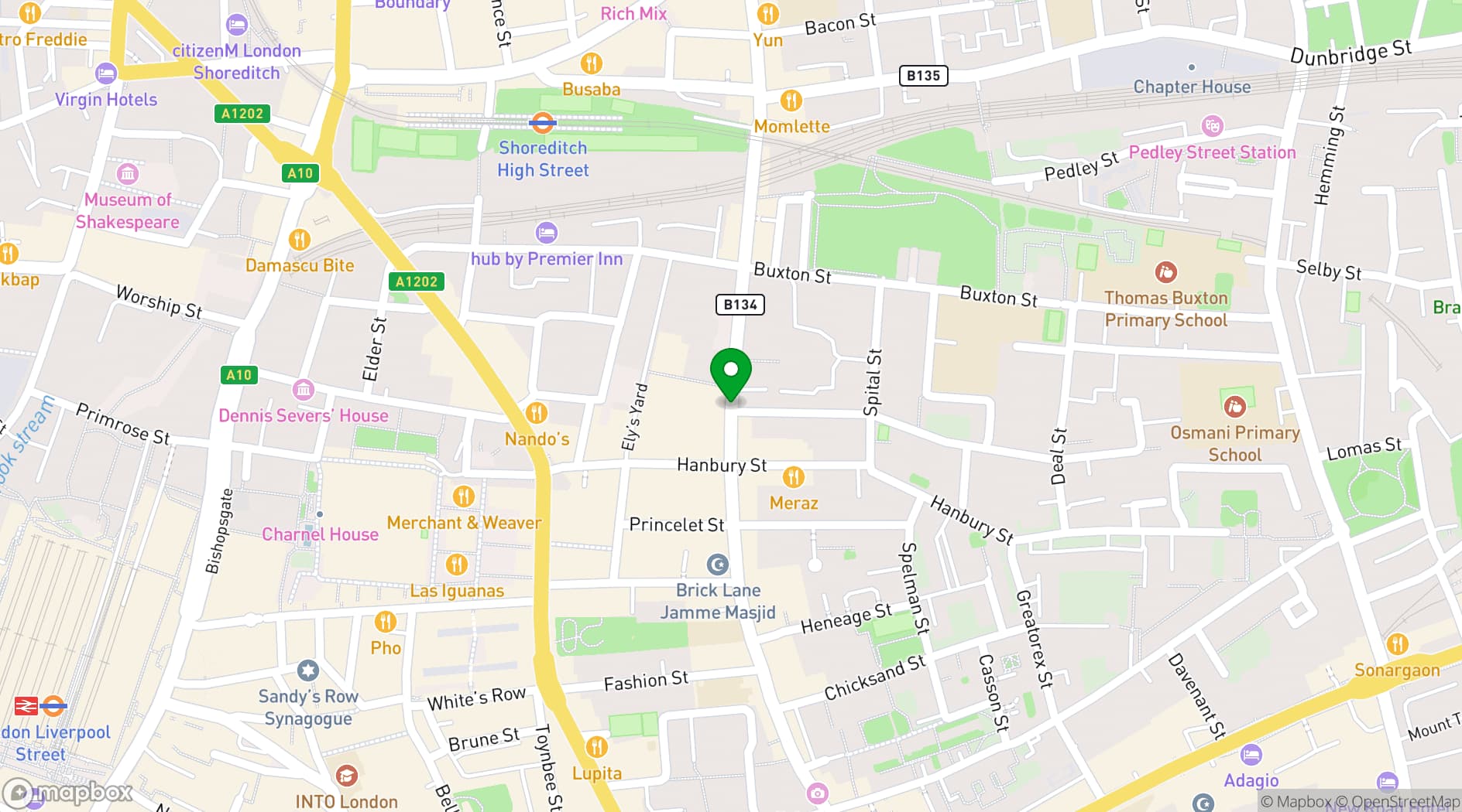 Map showing  Jarod Venue