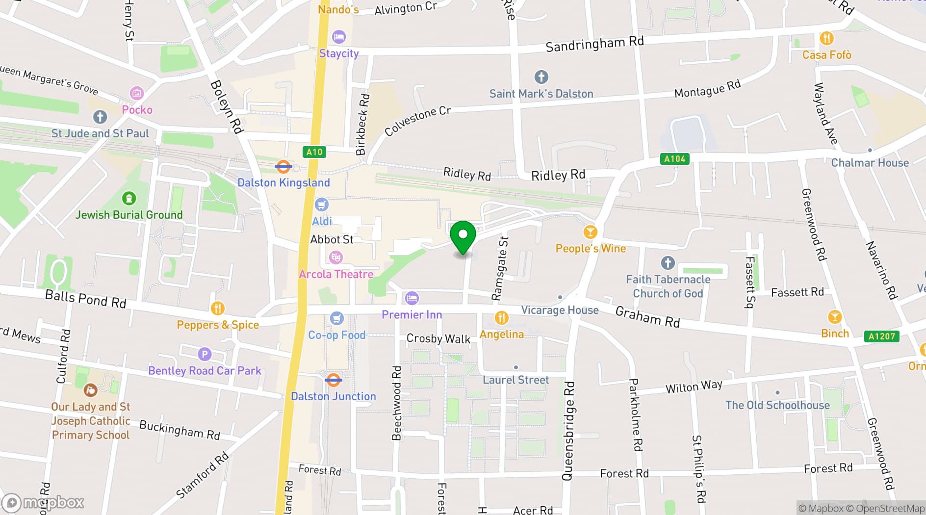Map showing Springfield House