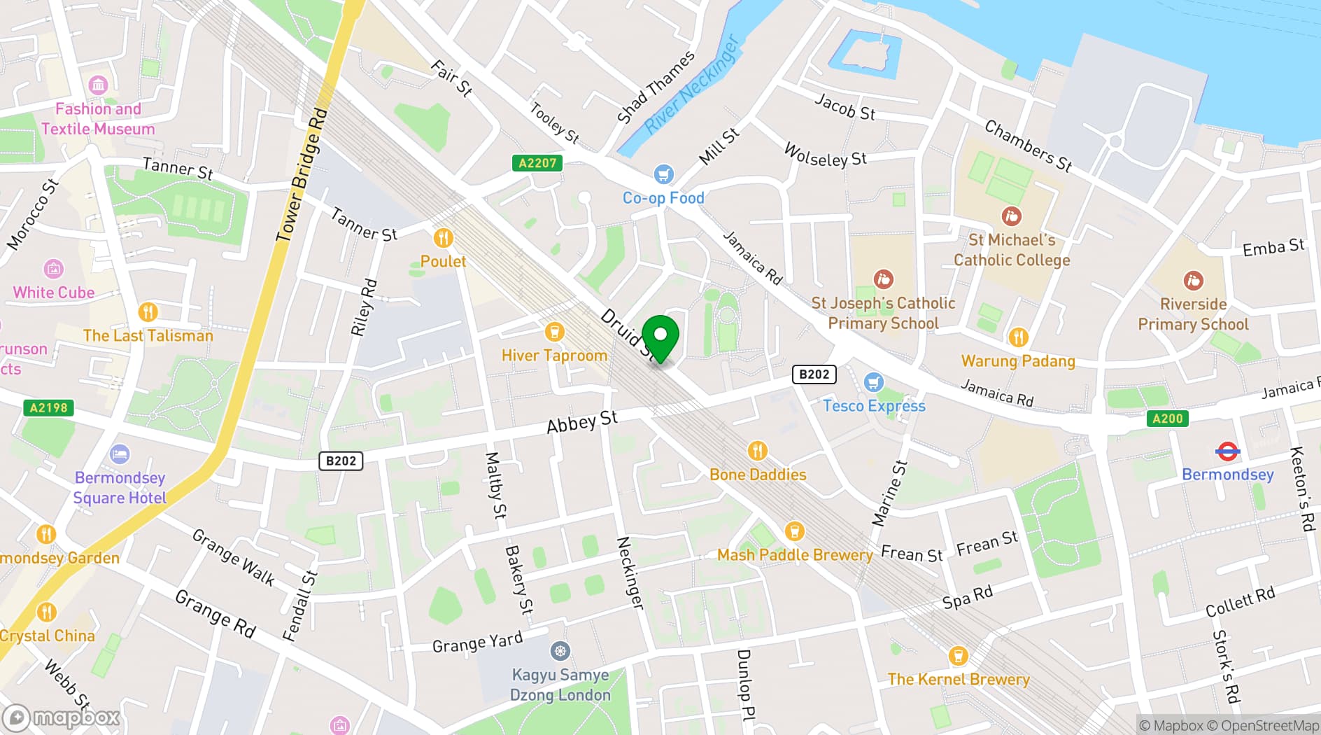 Map showing London City Runners