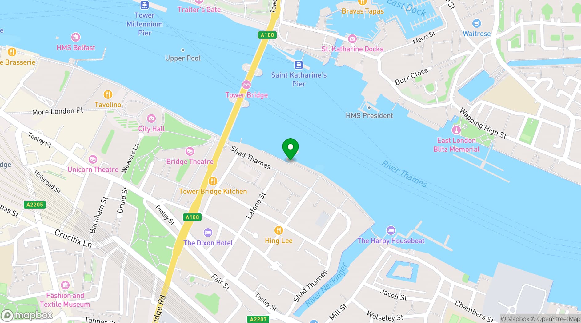 Map showing Dixie Queen