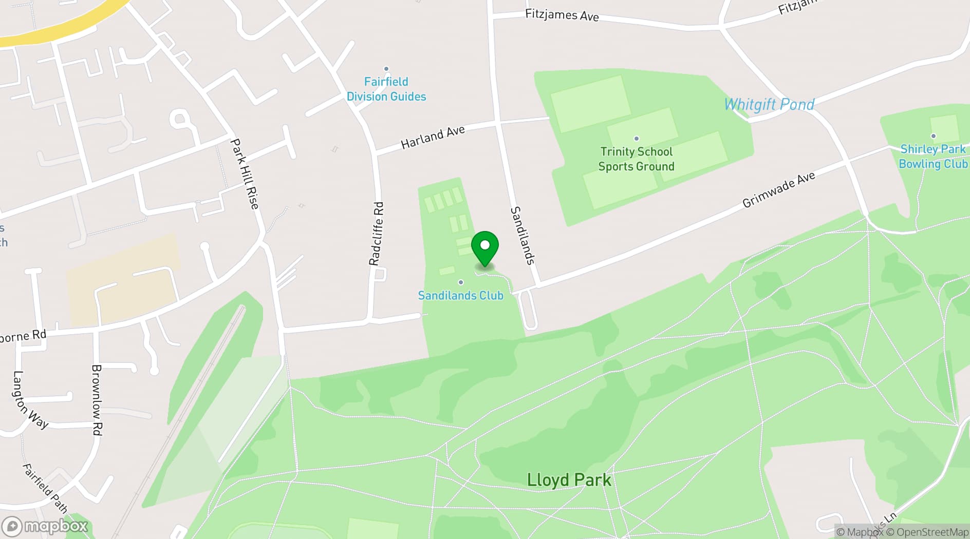 Map showing Sandilands Club