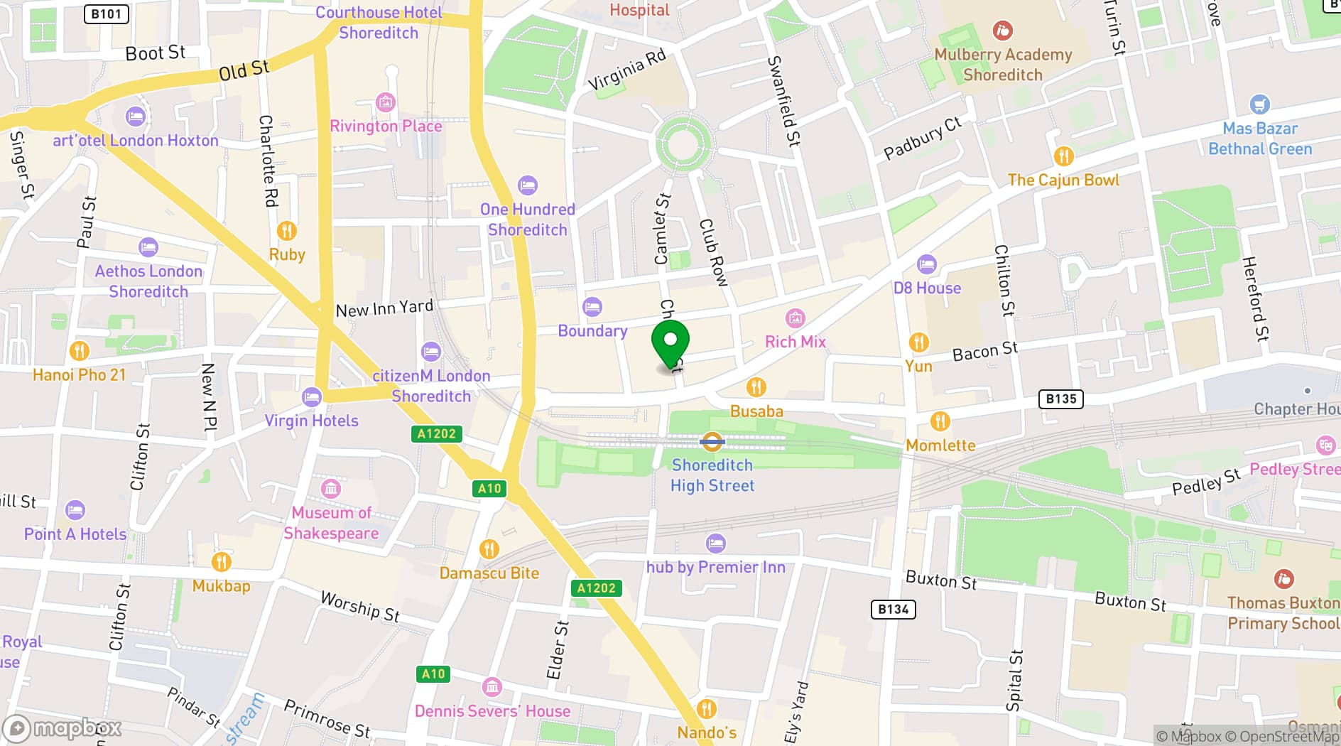 Map showing Sky Guild Gaming Centre