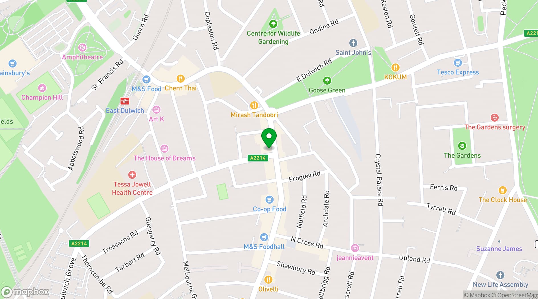Map showing Oru Space