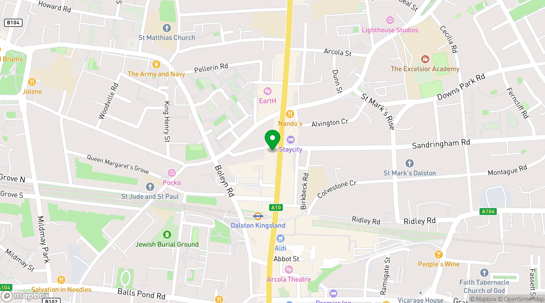 Map showing Rio Cinema