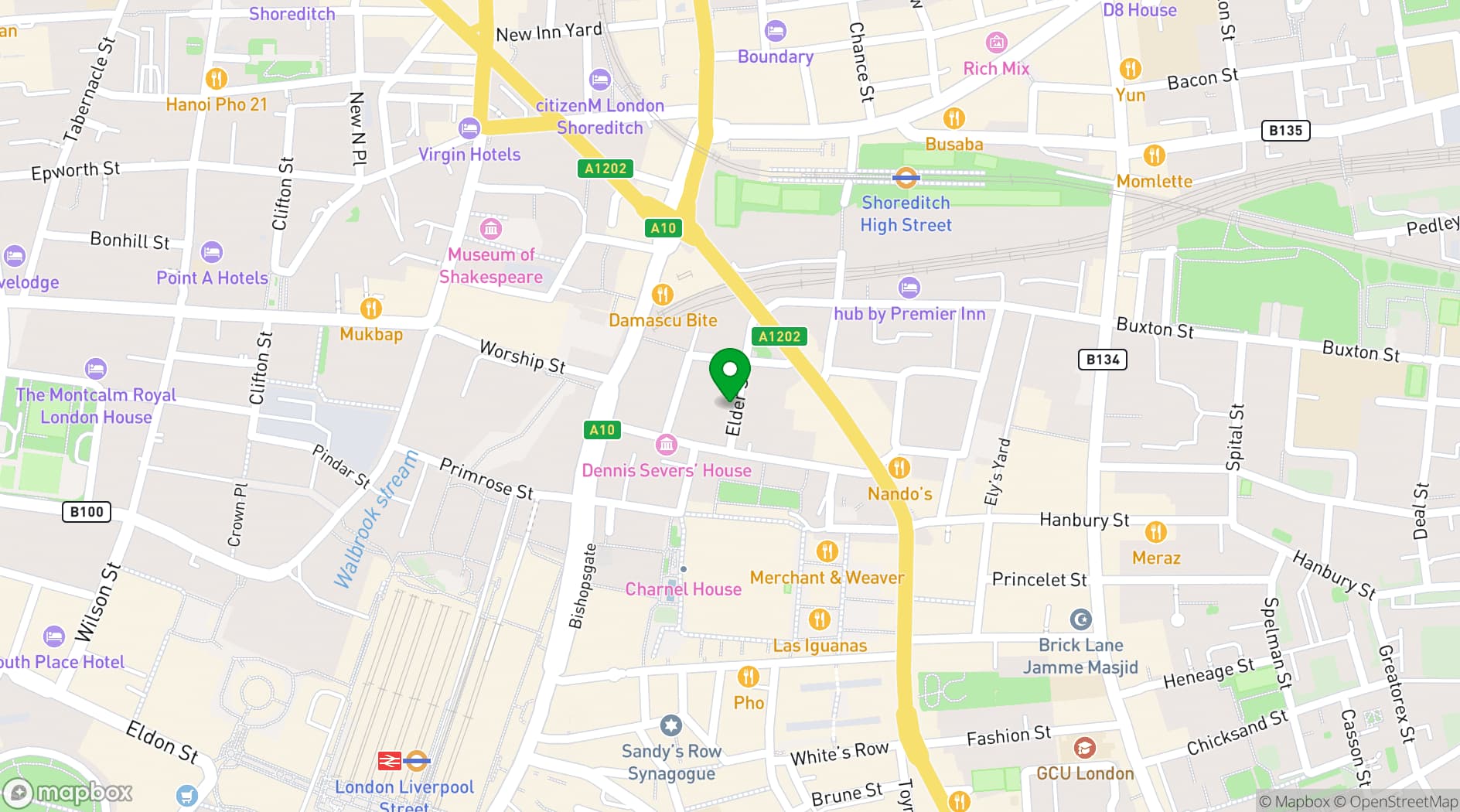 Map showing The Future Laboratory