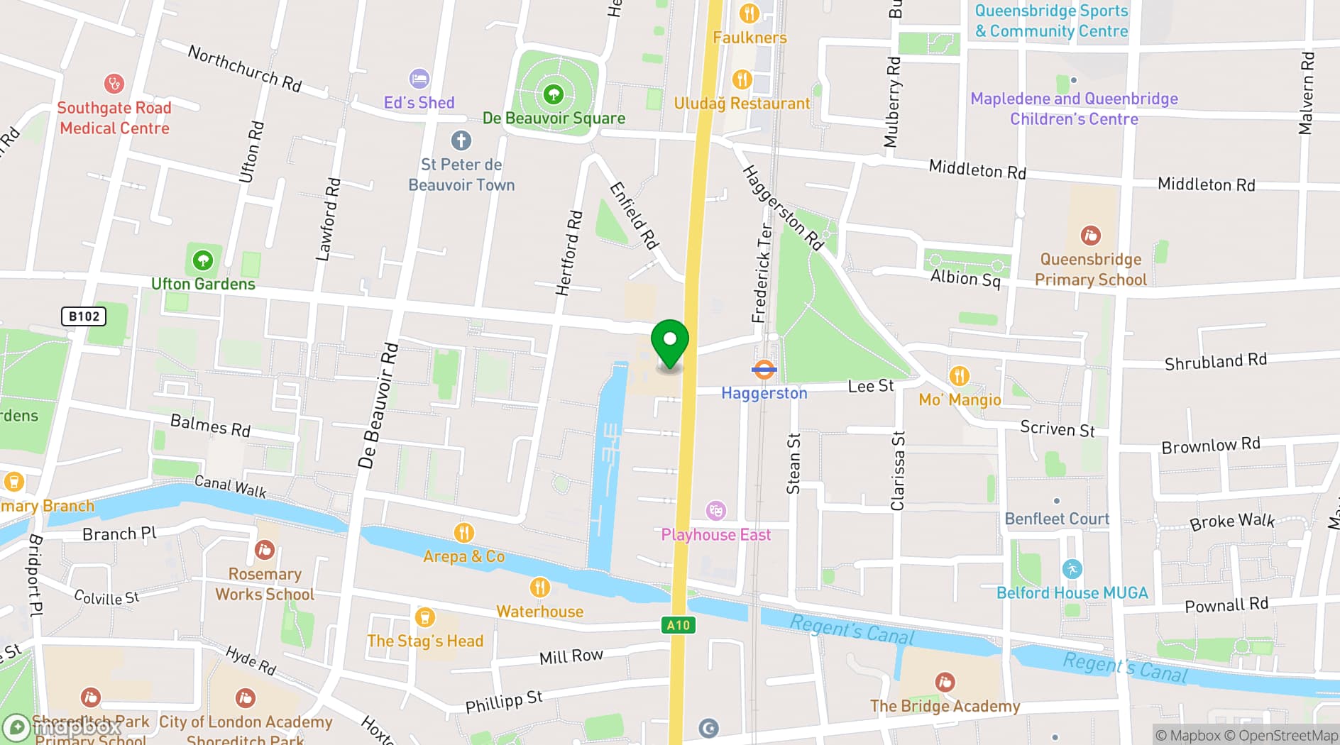 Map showing La Bibliothèque
