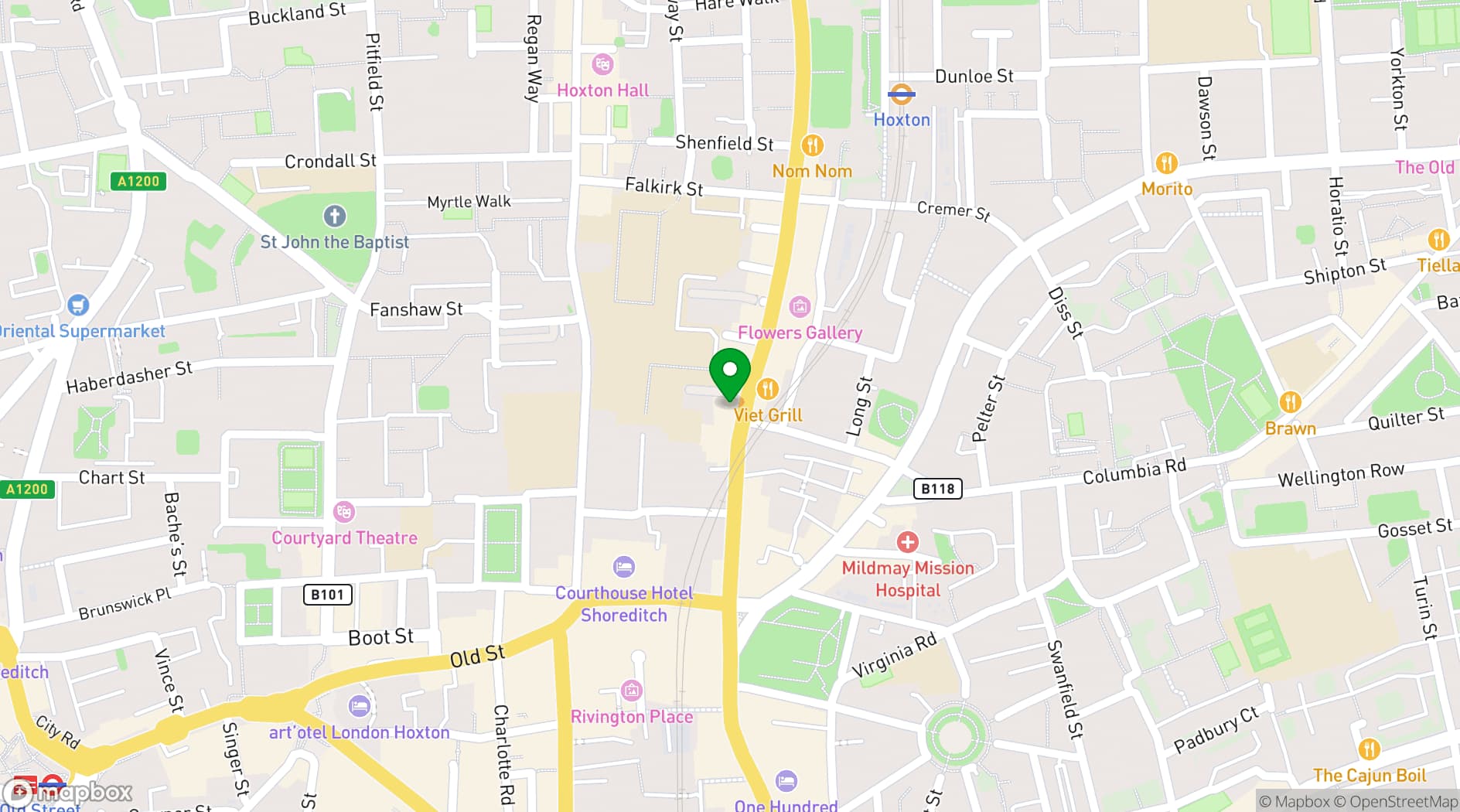 Map showing Basing House