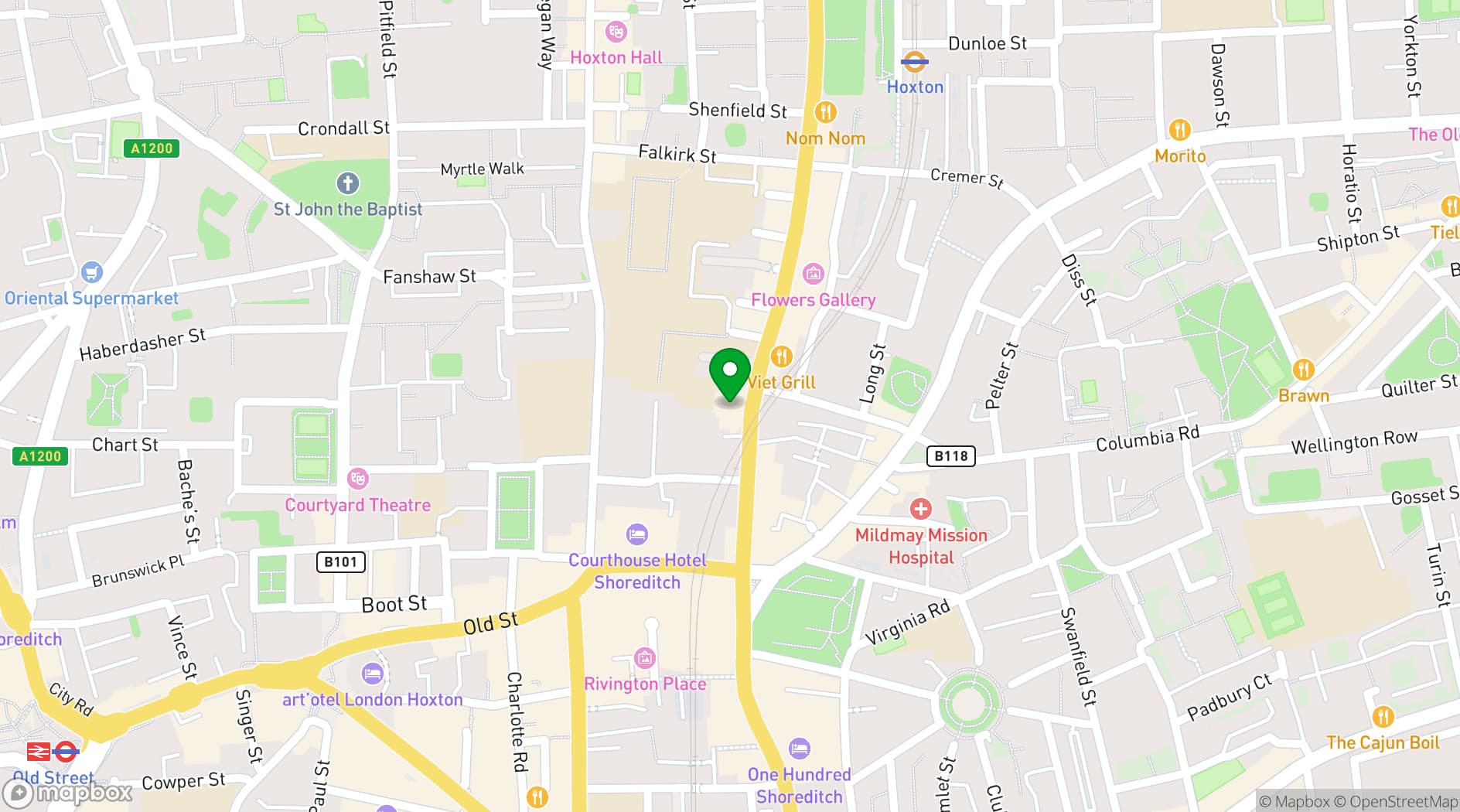 Map showing TT Studios