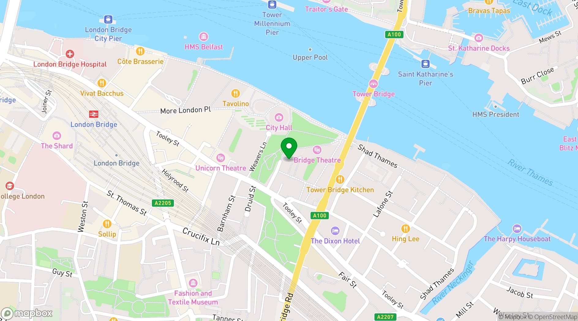 Map showing The Coal Shed London