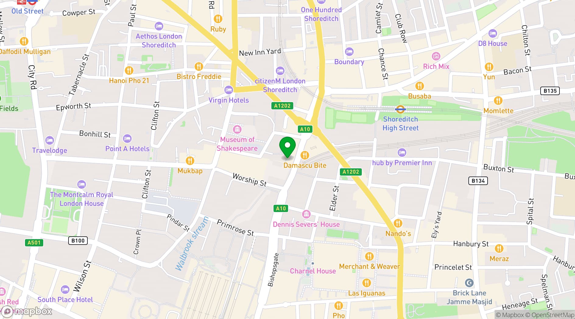 Map showing Light Bar & Dining