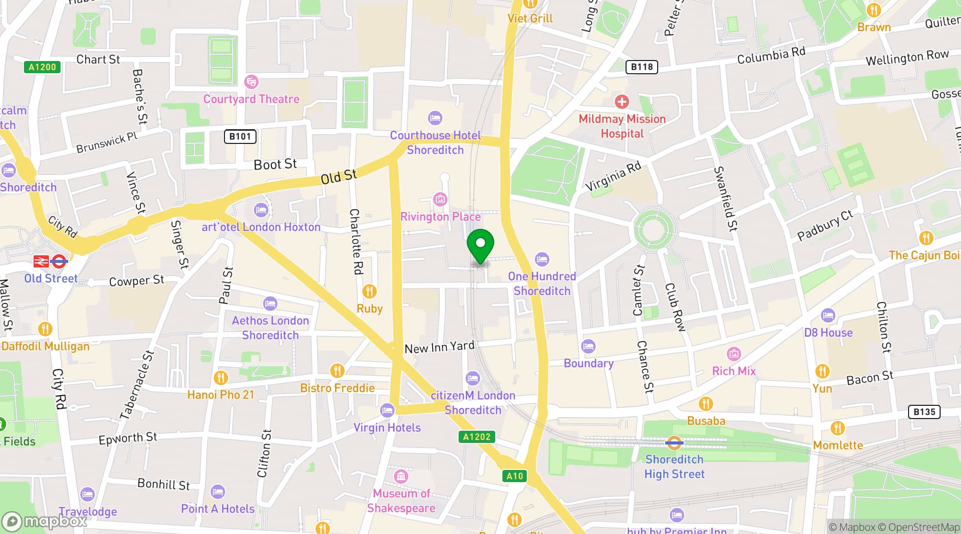 Map showing White Rabbit