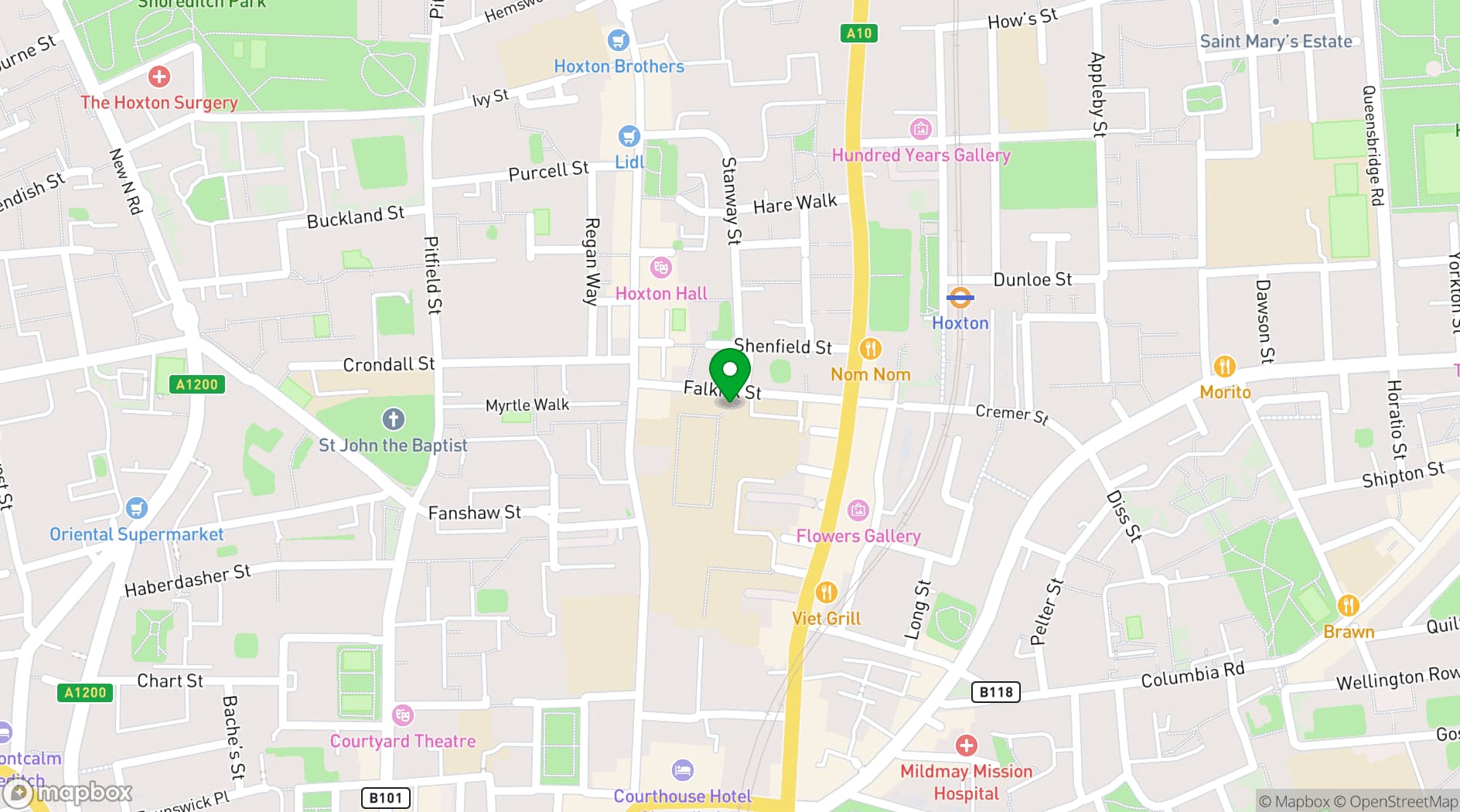 Map showing New City Space