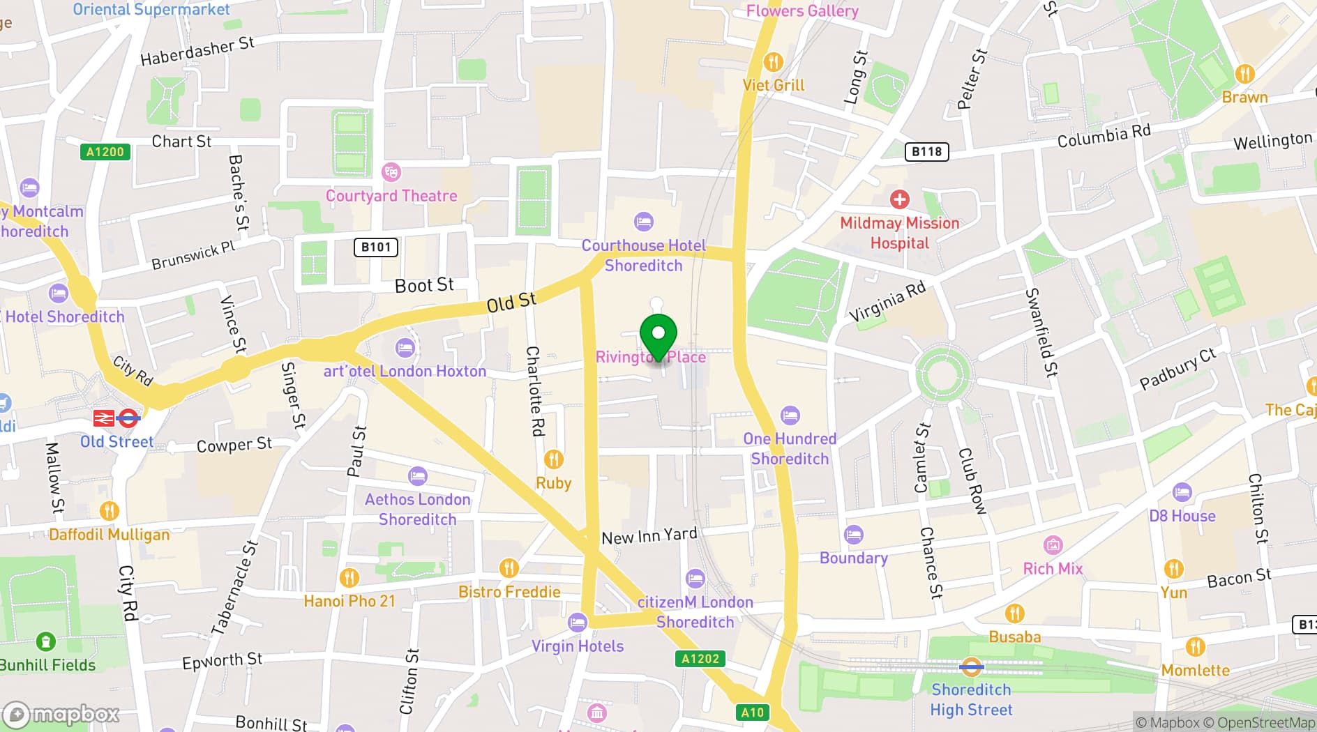Map showing Bread and Butter Lounge