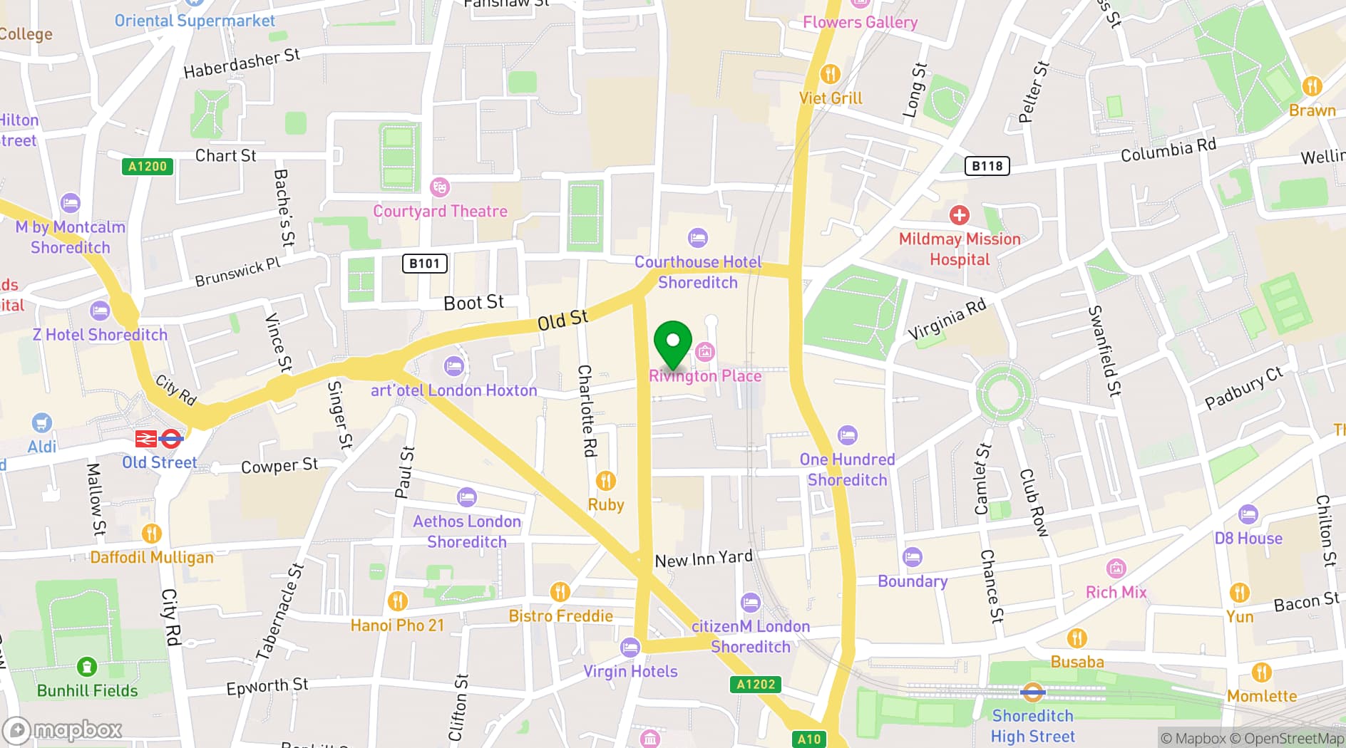 Map showing The Lighthouse Bar